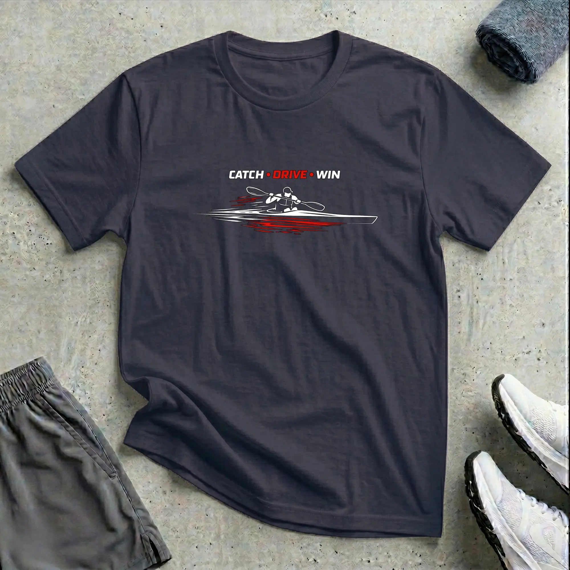 Catch Drive Win. Kayak T-Shirt Printify
