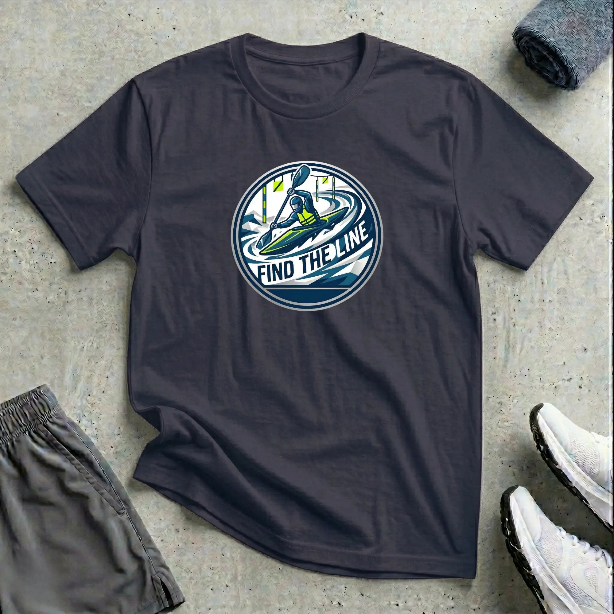 Slalom. Find The Line. Kayak Cross T-Shirt Printify