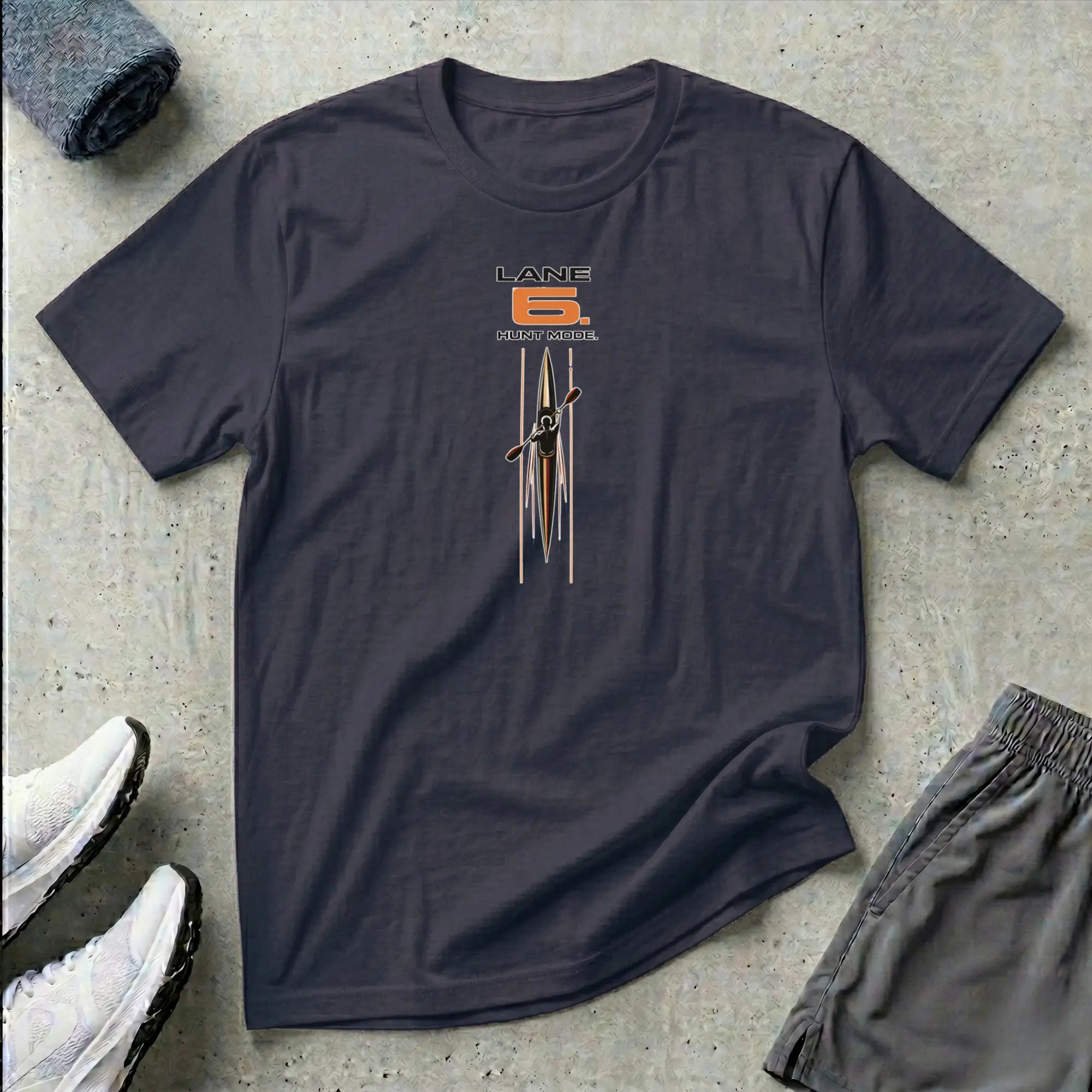 Lane 6. Hunt Mode. Kayak Sprint T-Shirt Printify