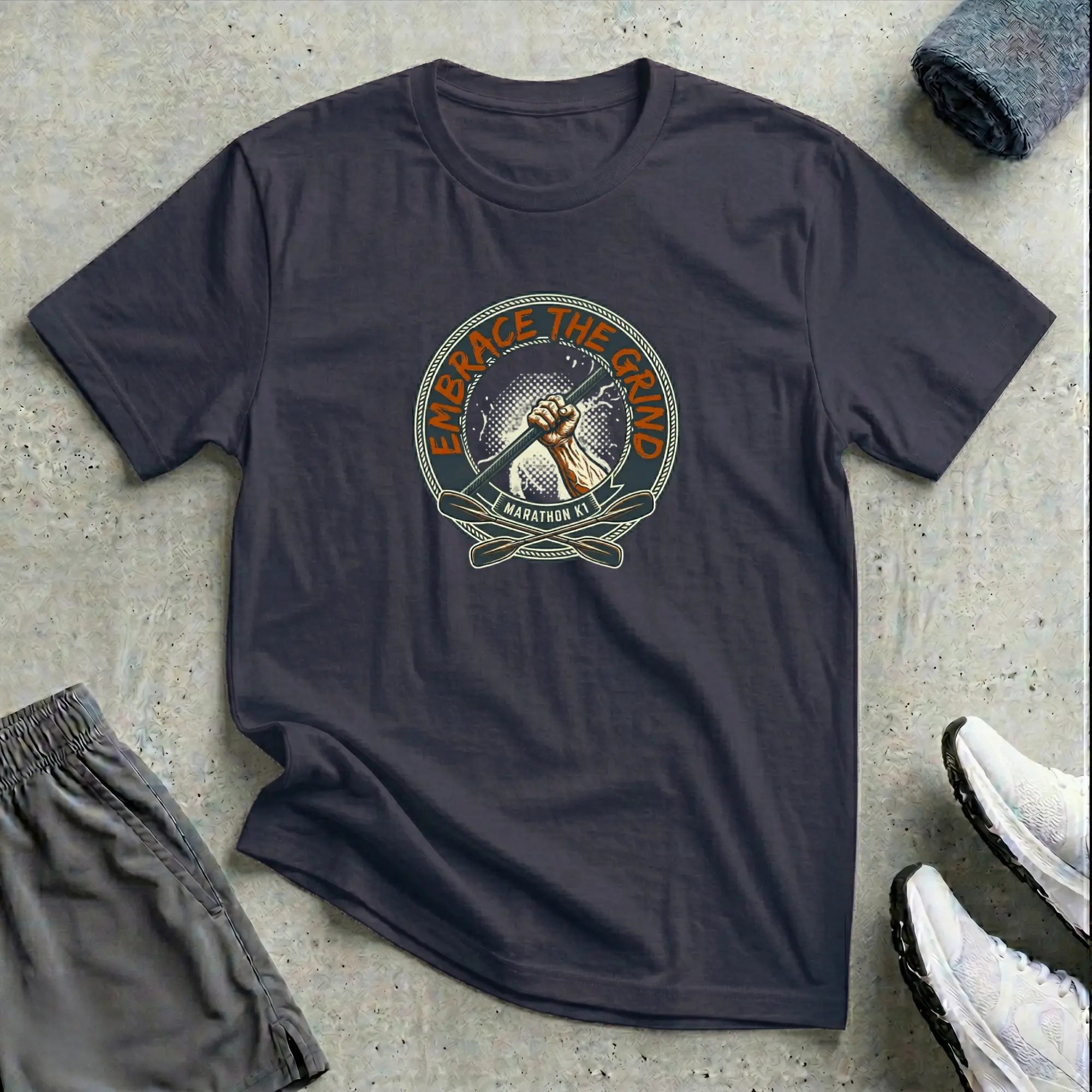 Embrace The Grind. Marathon K1 Kayak T-Shirt Printify