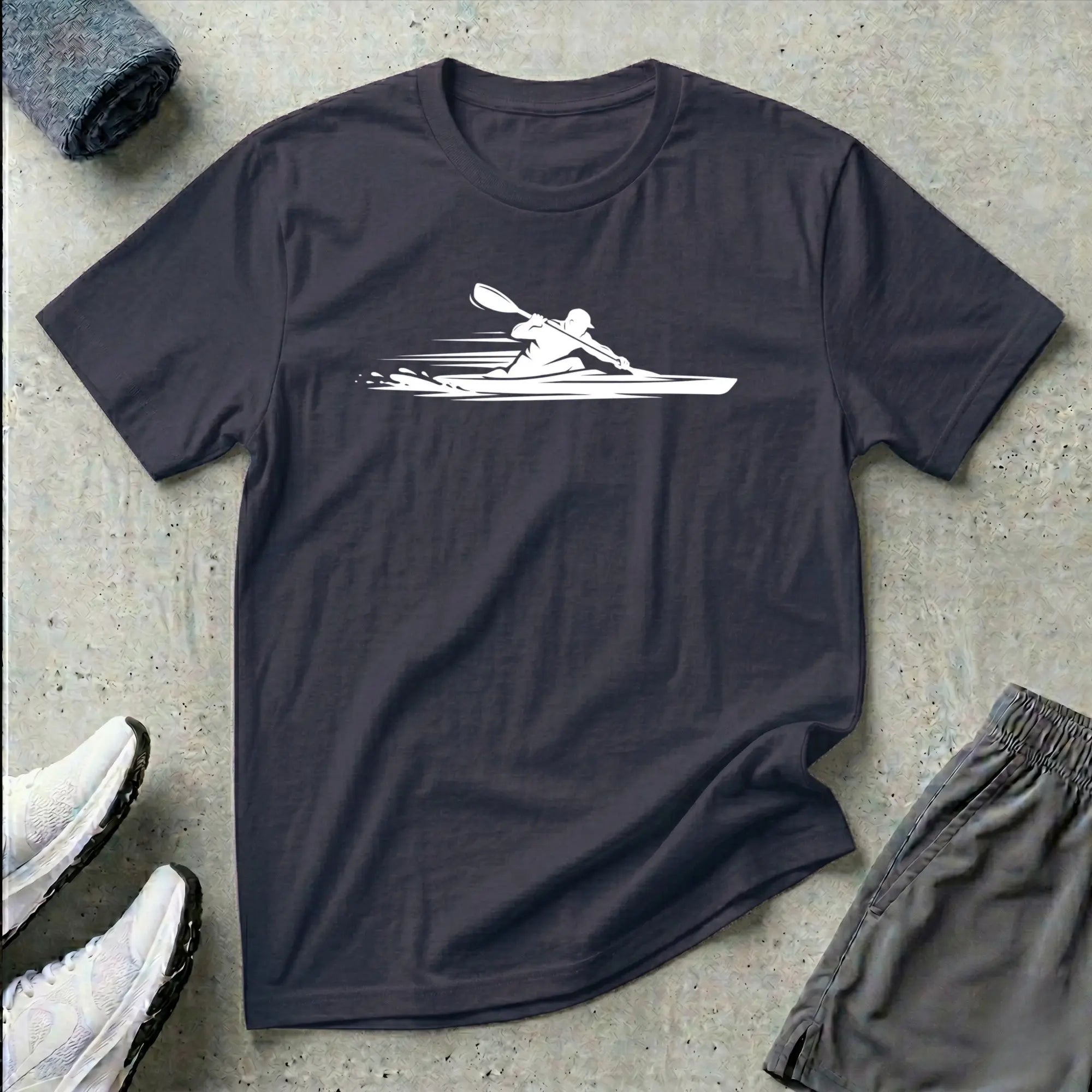 K1 Kayak Sprint T-Shirt bright silhouette Printify