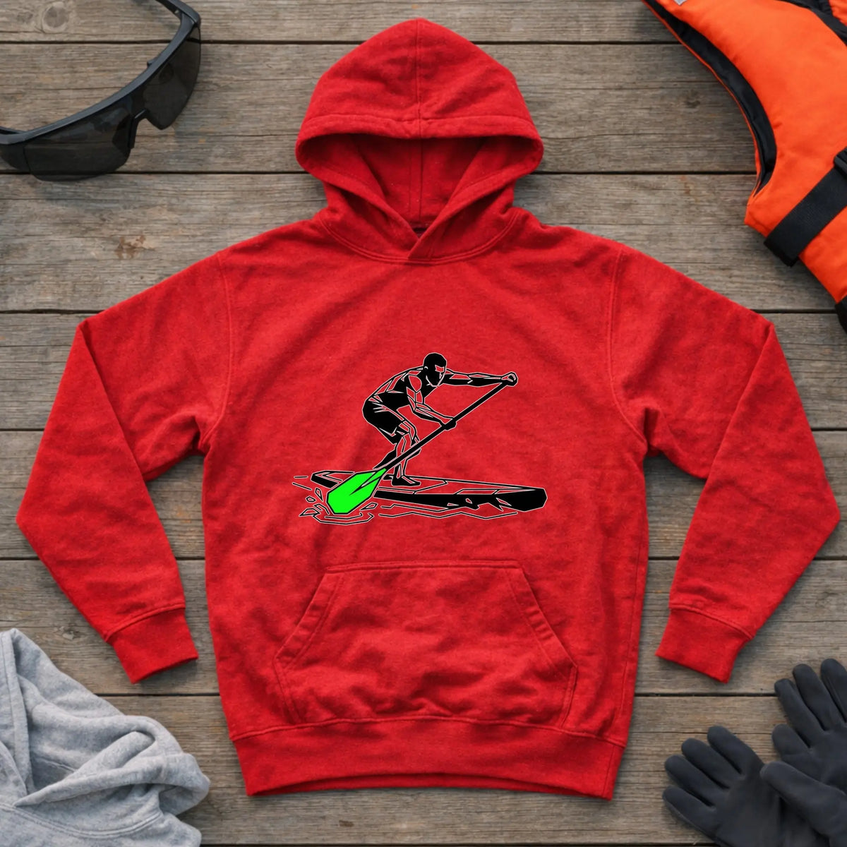 SUP Paddler hoodie in Red — stand-up paddleboarding design — Vector Paddle