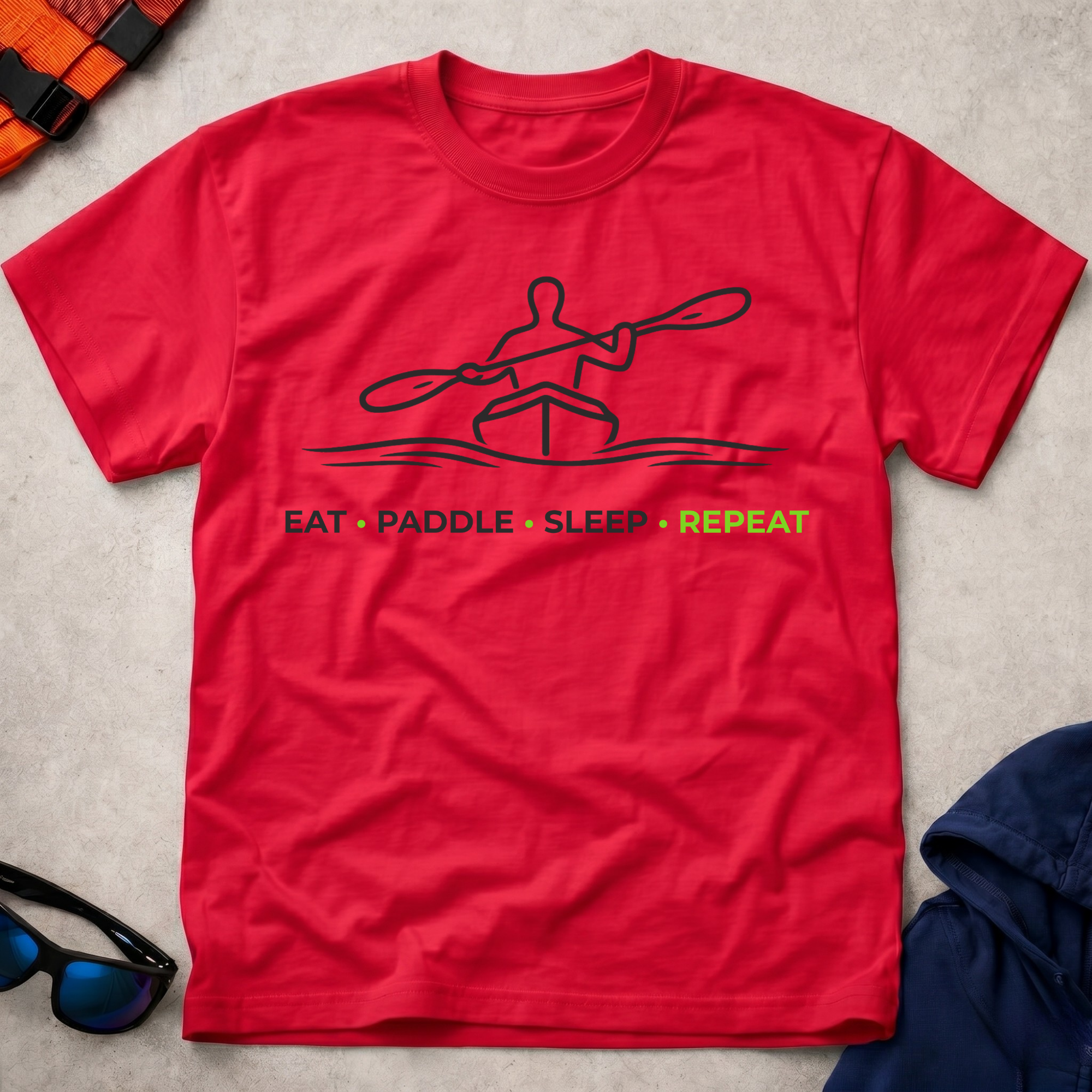 Drift Eat Paddle Sleep Repeat Tee 