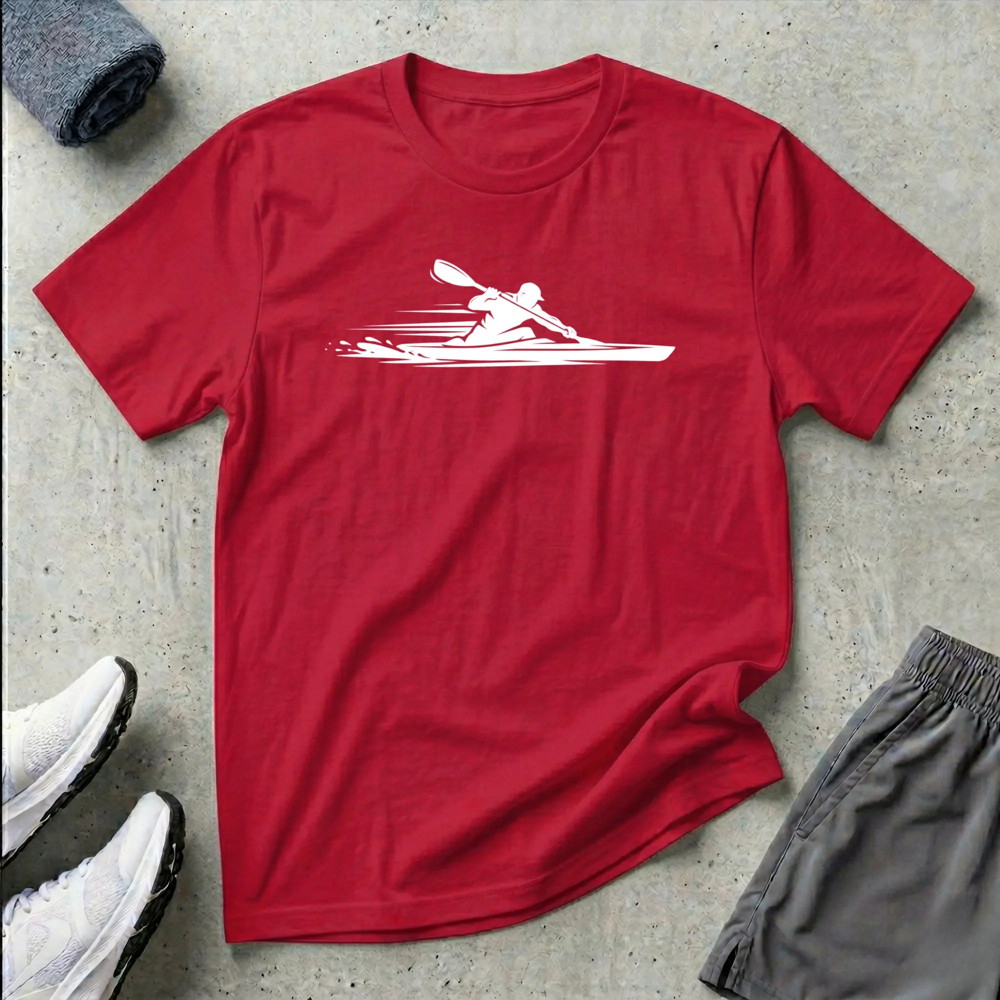 K1 Kayak Sprint T-Shirt bright silhouette Printify