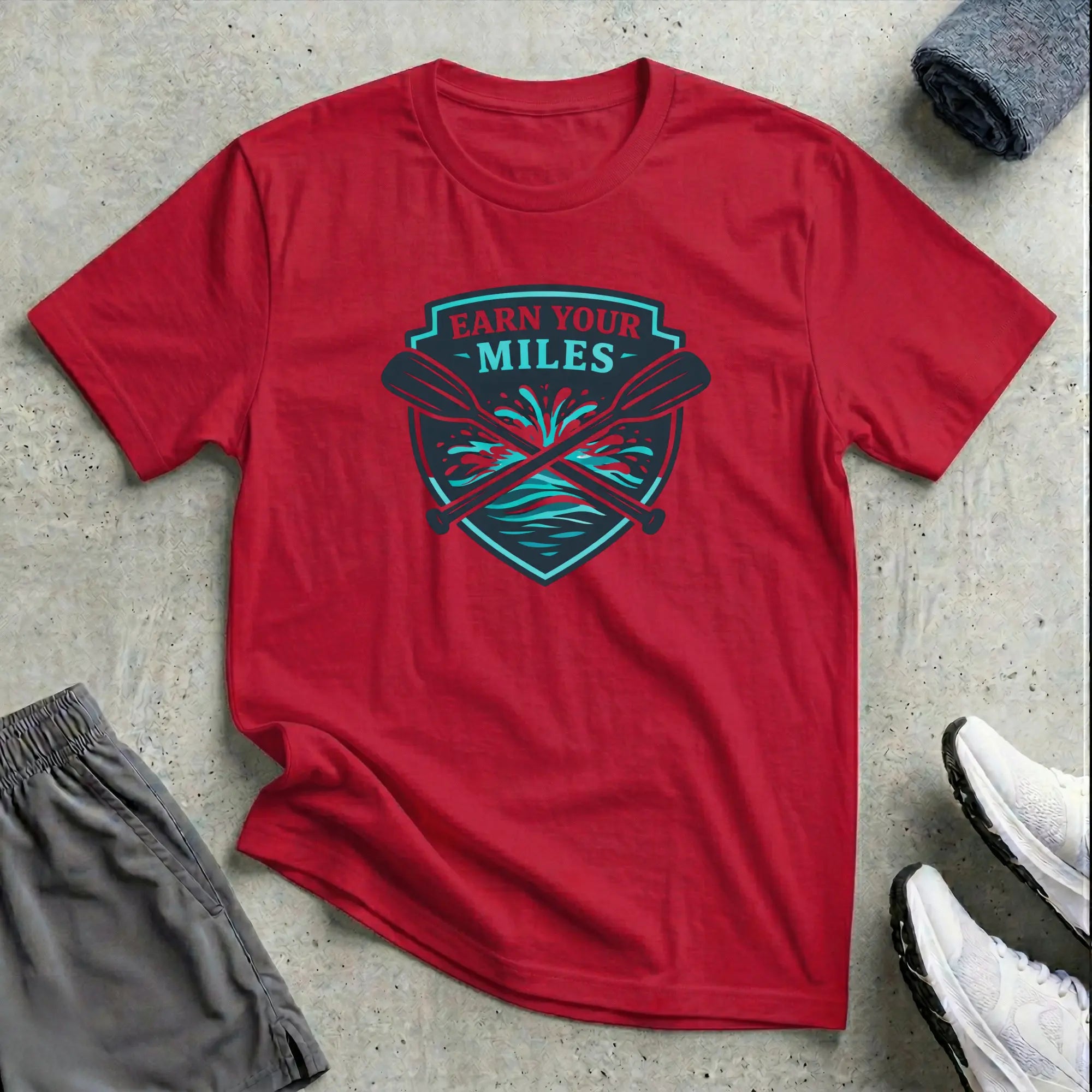 Earn Your Miles. Canoe T-Shirt - LH Printify