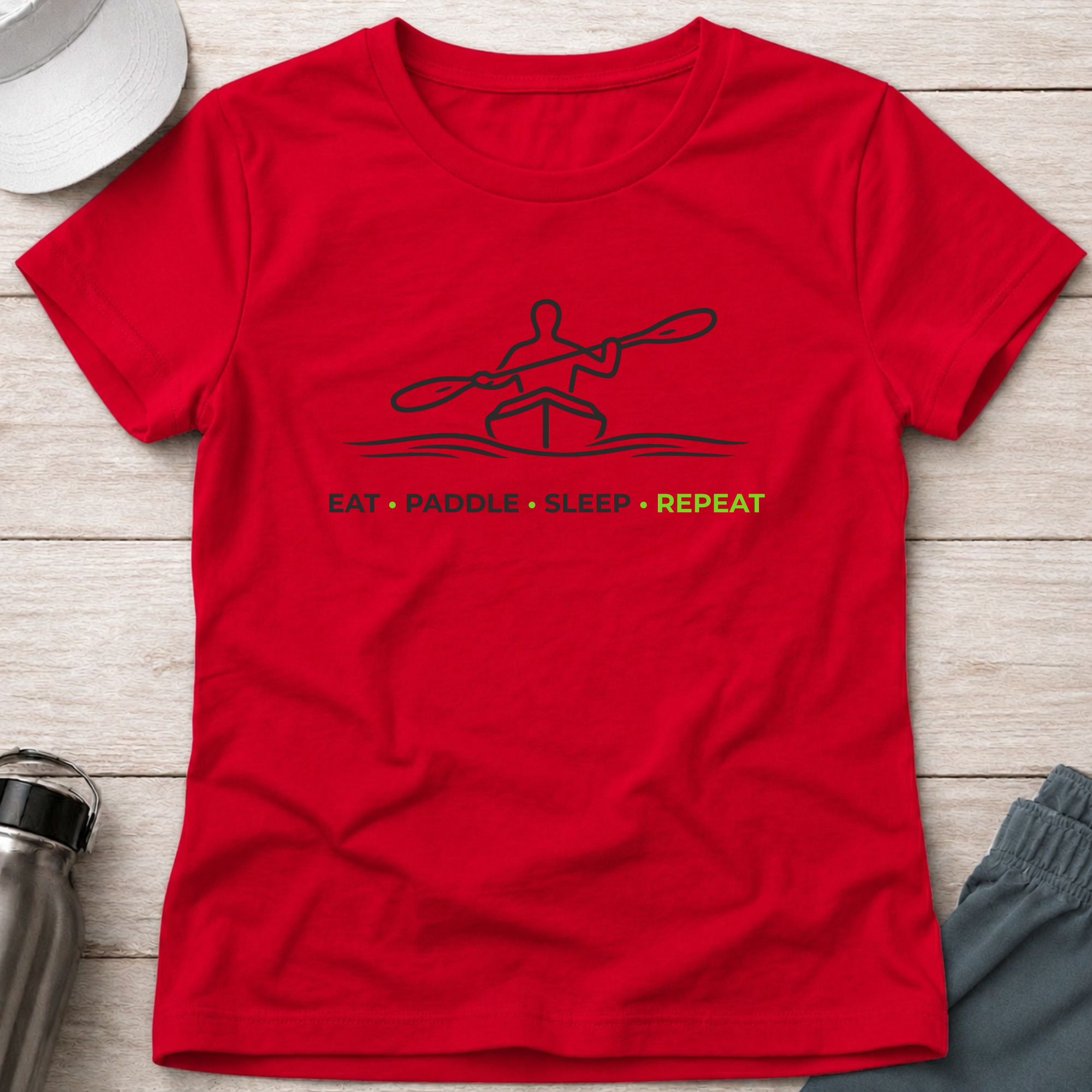 Drift Eat Paddle Sleep Repeat - Fitted Tee 