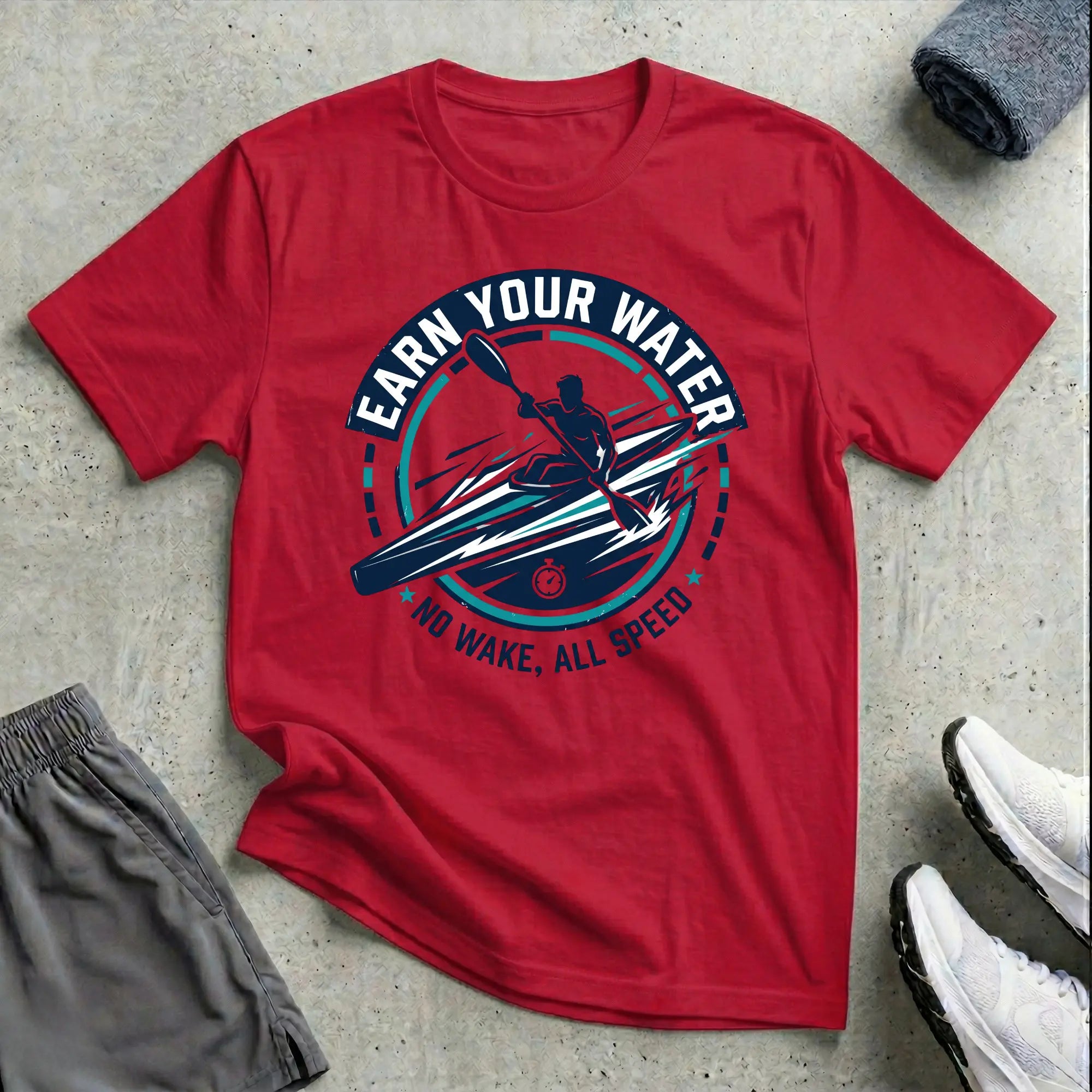 Earn Your Water. Racing T-Shirt Printify