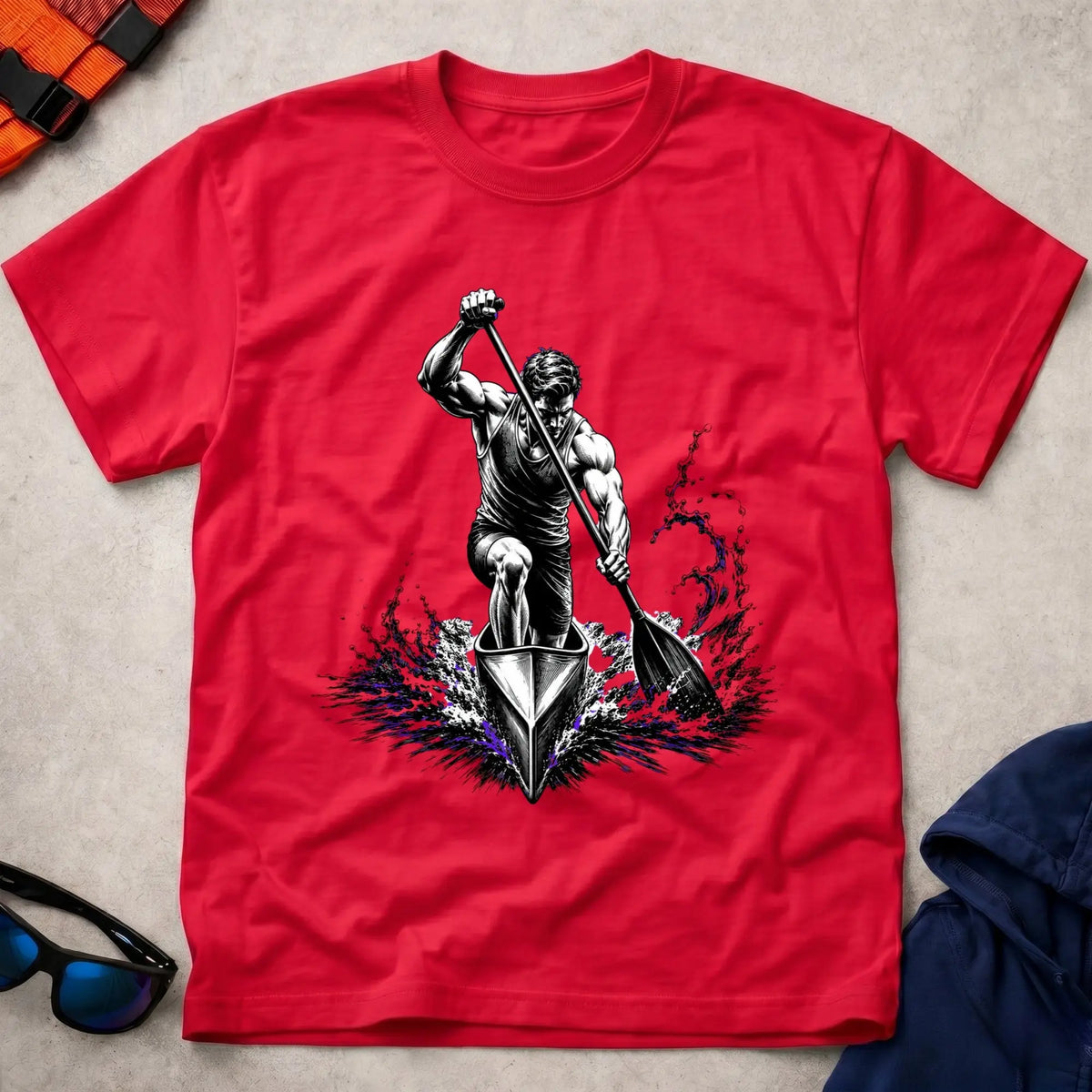 Red Built By The Water T-Shirt – Vector Paddle