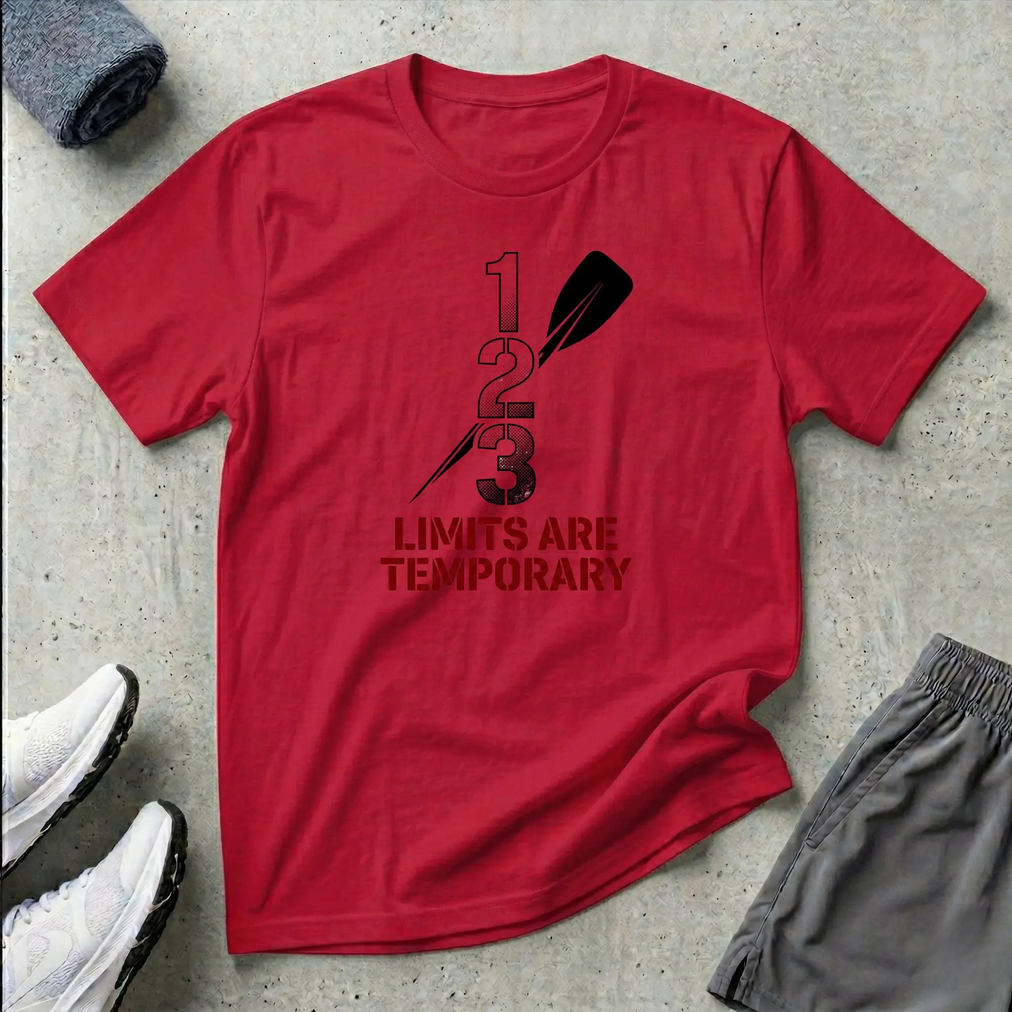 Paracanoe. 1 2 3 Limits Are Temporary. T-Shirt Printify