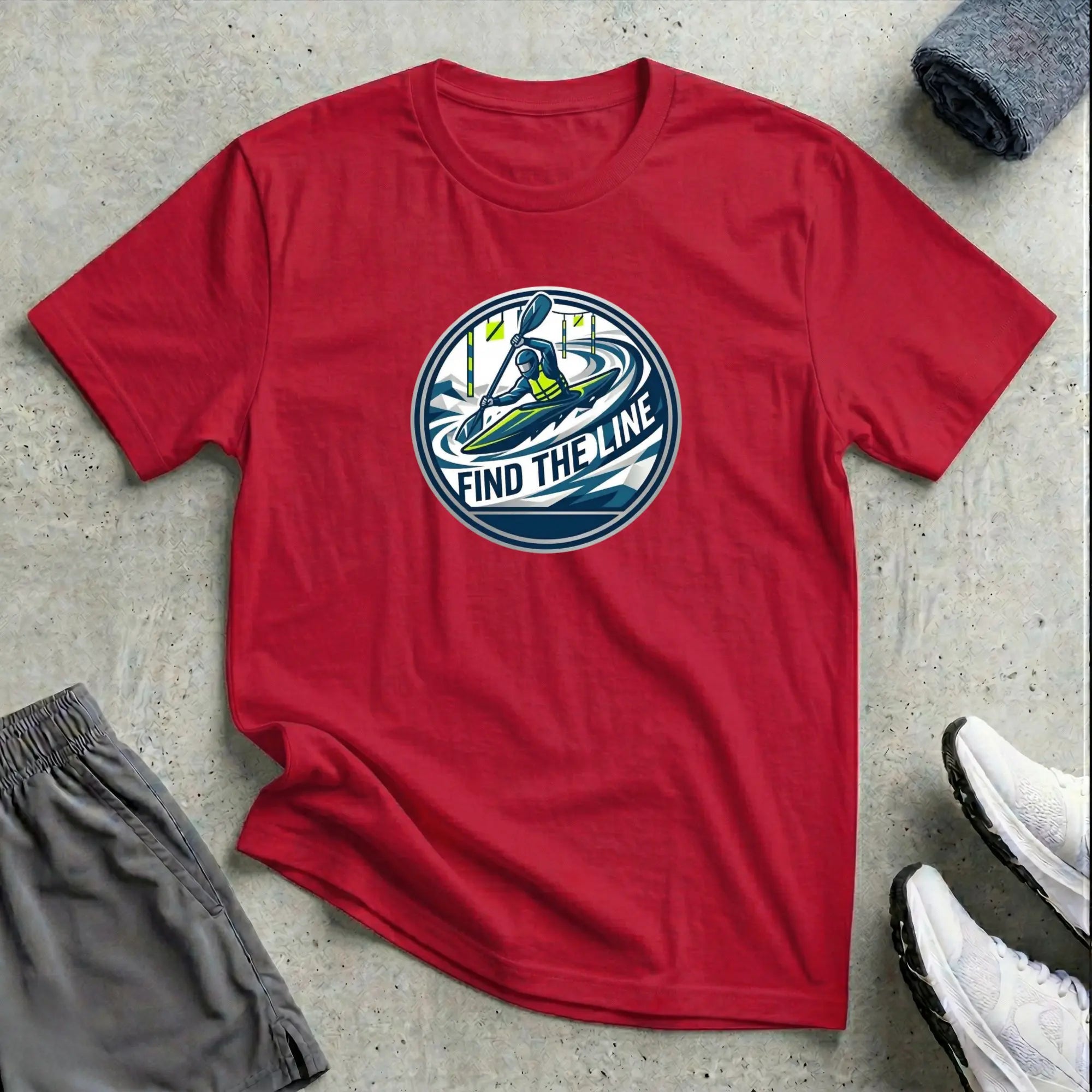 Slalom. Find The Line. Kayak Cross T-Shirt Printify