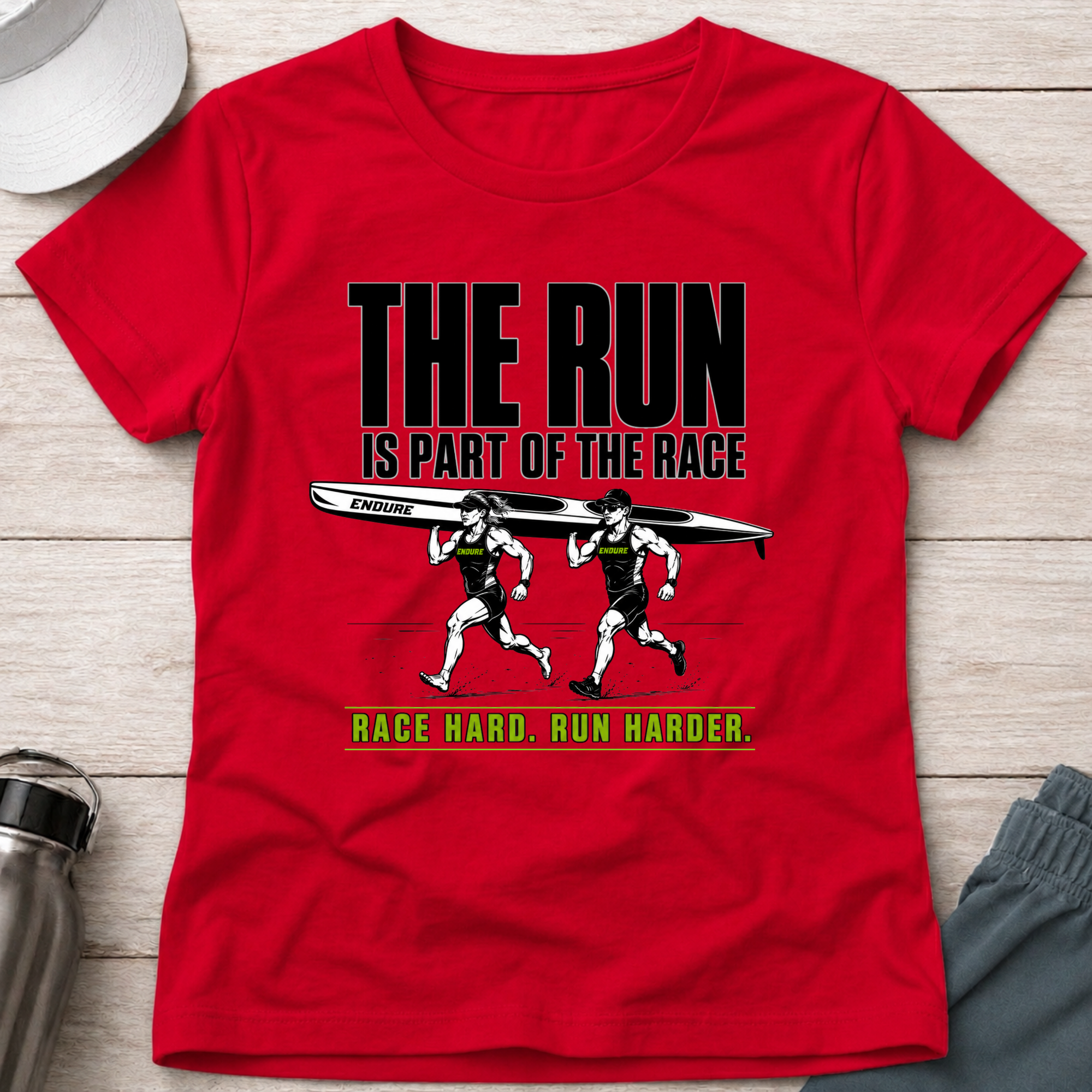 Endure The Run Is Part Of The Race — Fitted Tee 