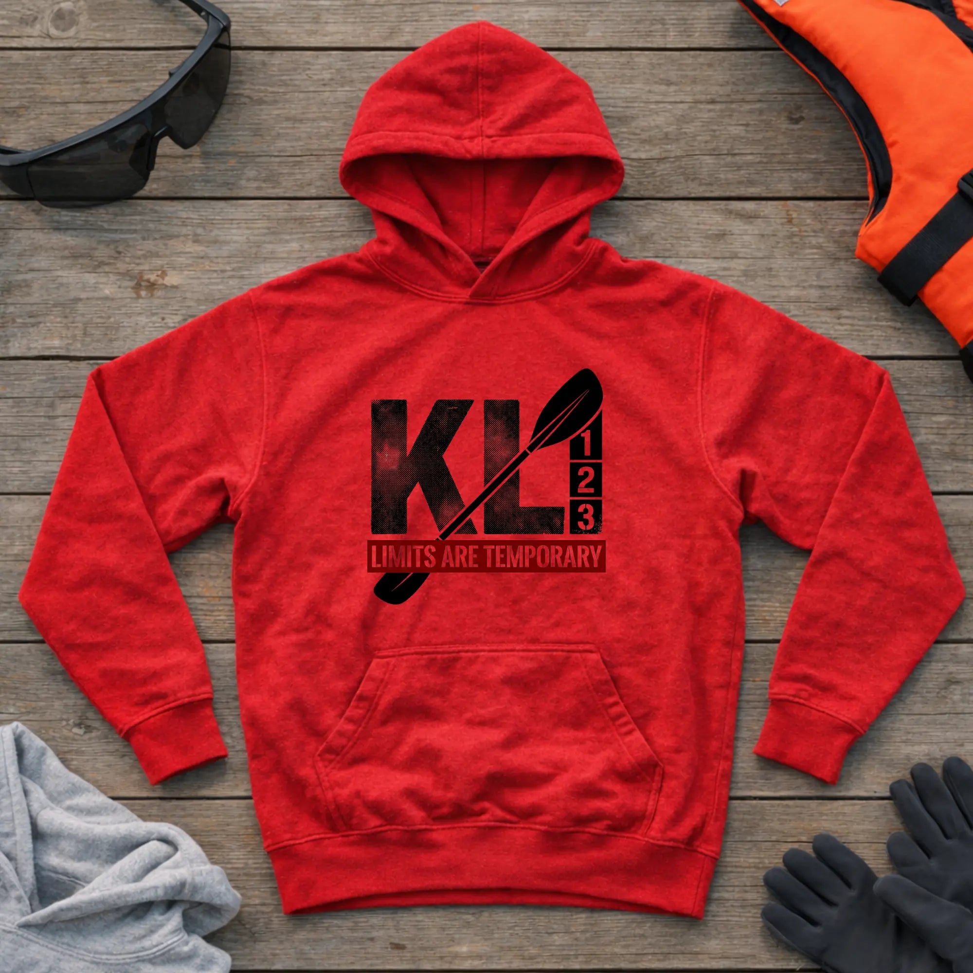 Hoodie - "KL1 2 3 Limits Are Temporary" - Paracanoe Va'a Printify