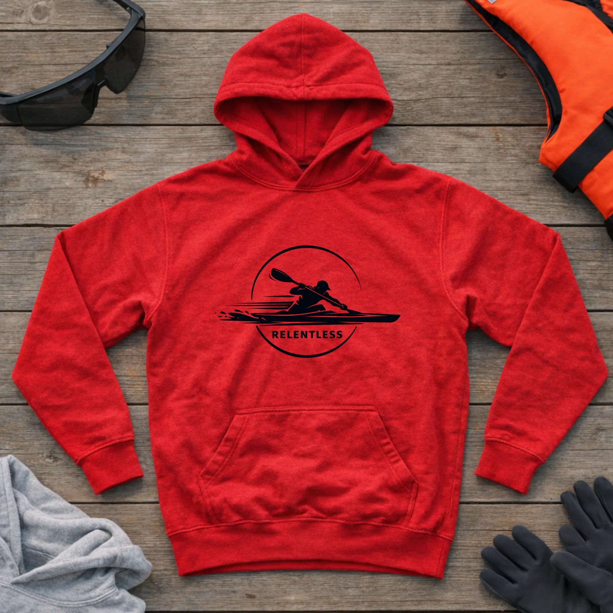 Hoodie - "Relentless" | Kayak Sprint Printify