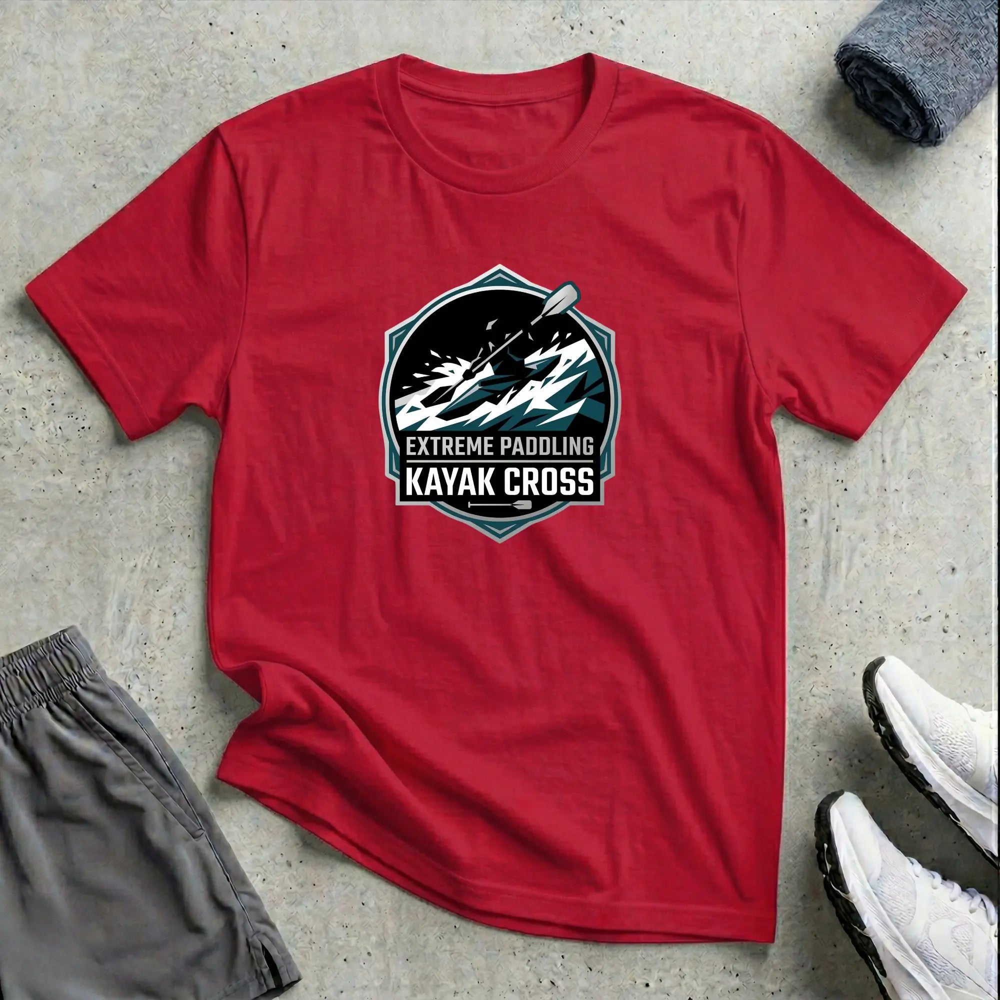 Extreme Paddling. Kayak Cross T-Shirt Printify