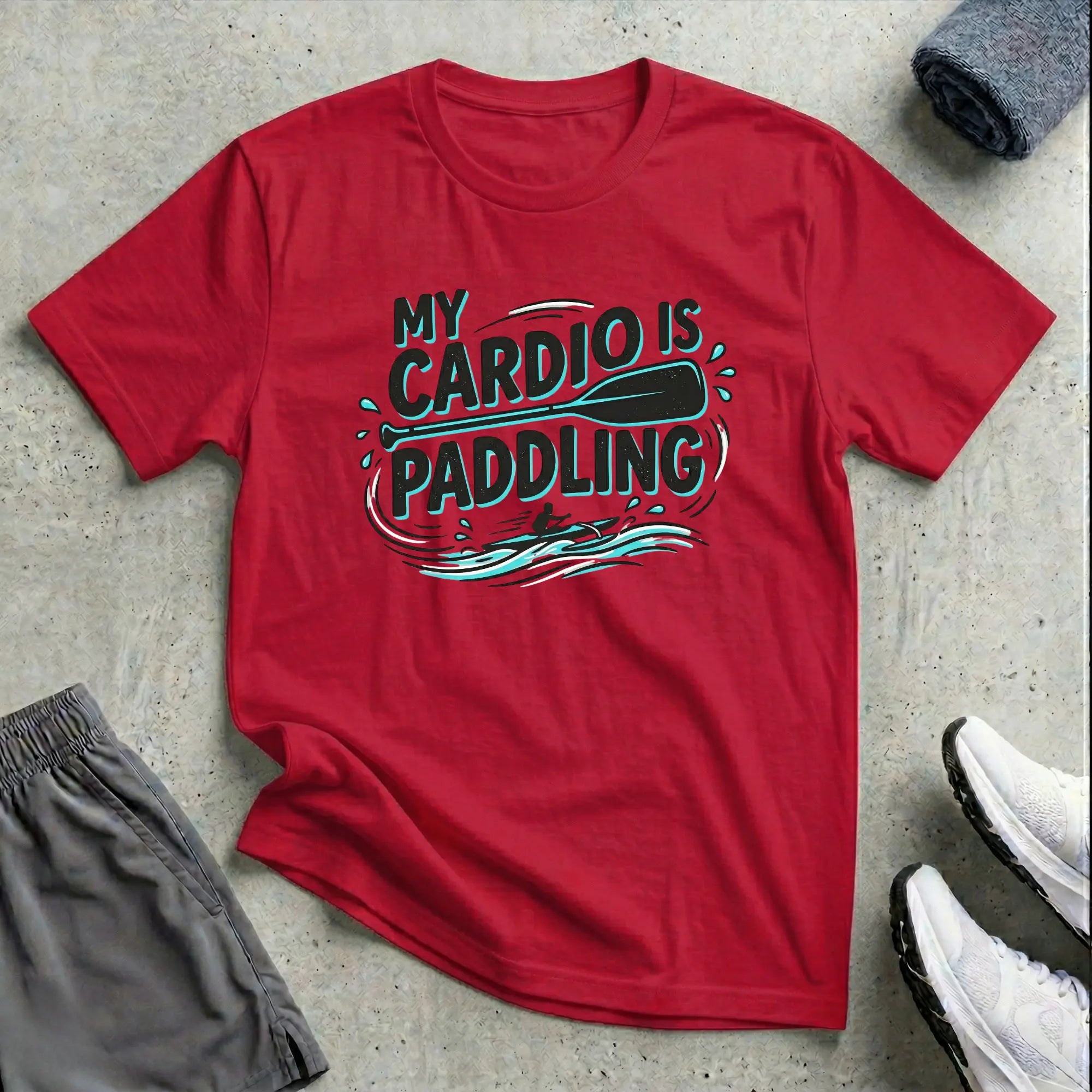 My Cardio Is Paddling. Va'a T-Shirt - LH Printify