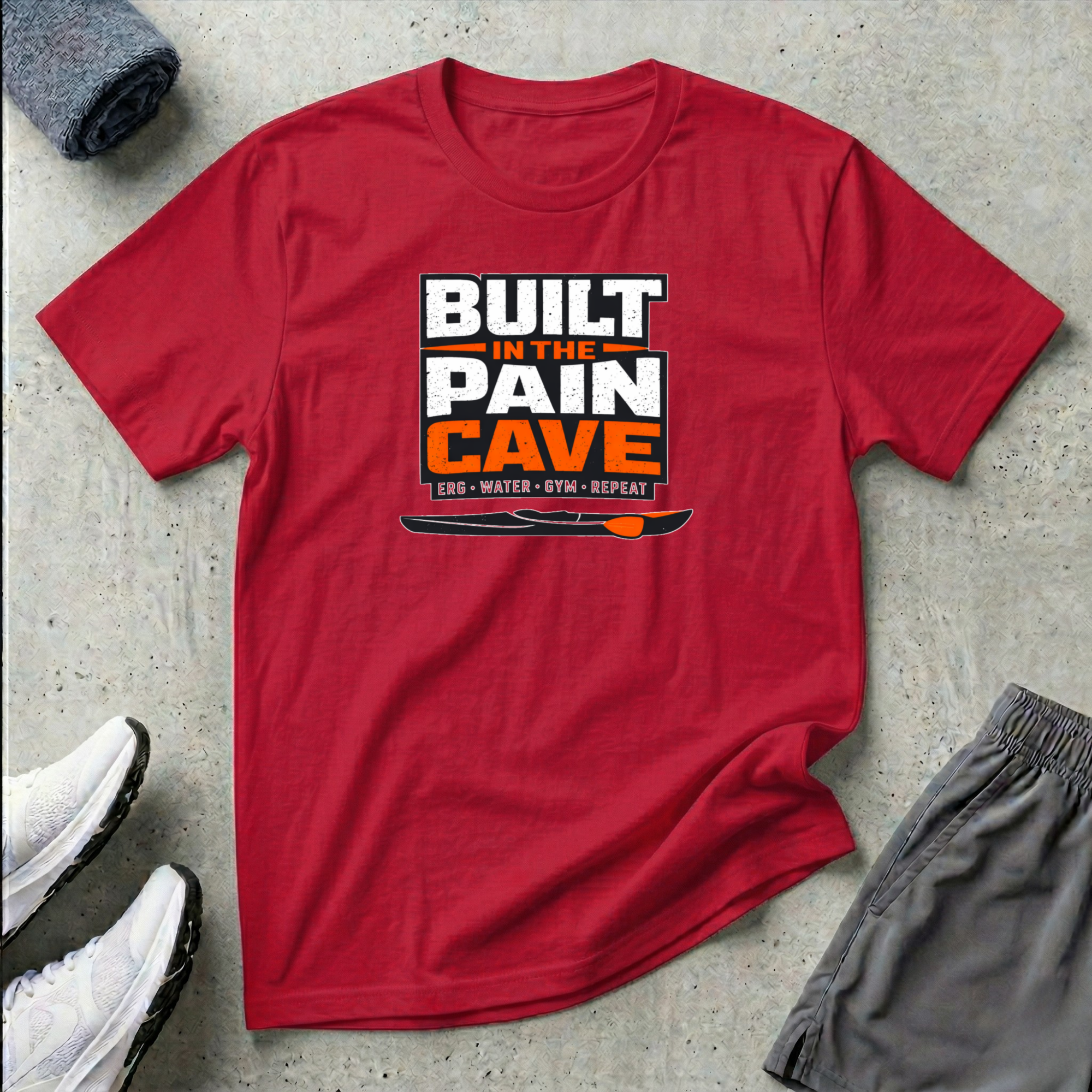 Built In The Pain Cave. Kayak Canoe T-Shirt