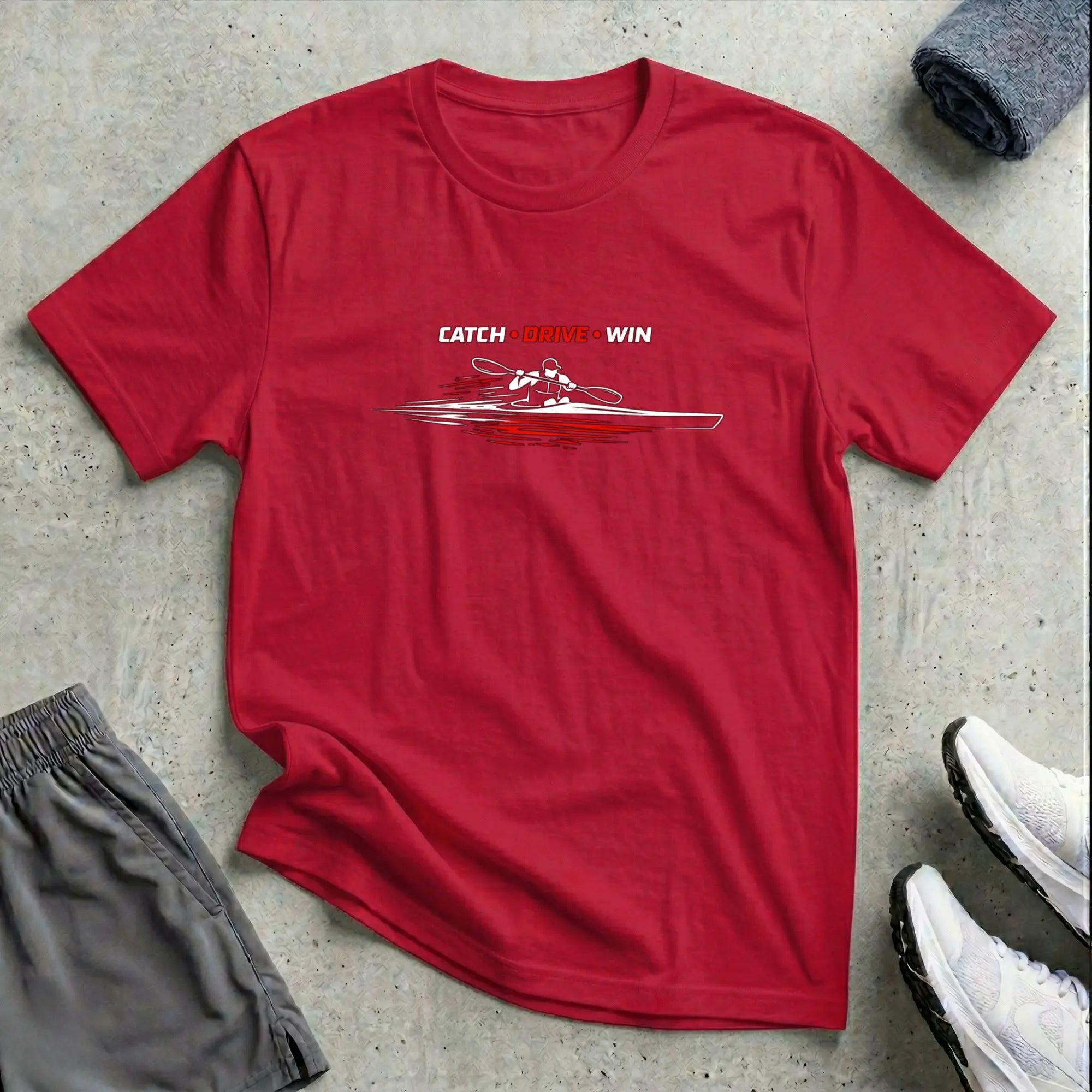 Catch Drive Win. Kayak T-Shirt Printify