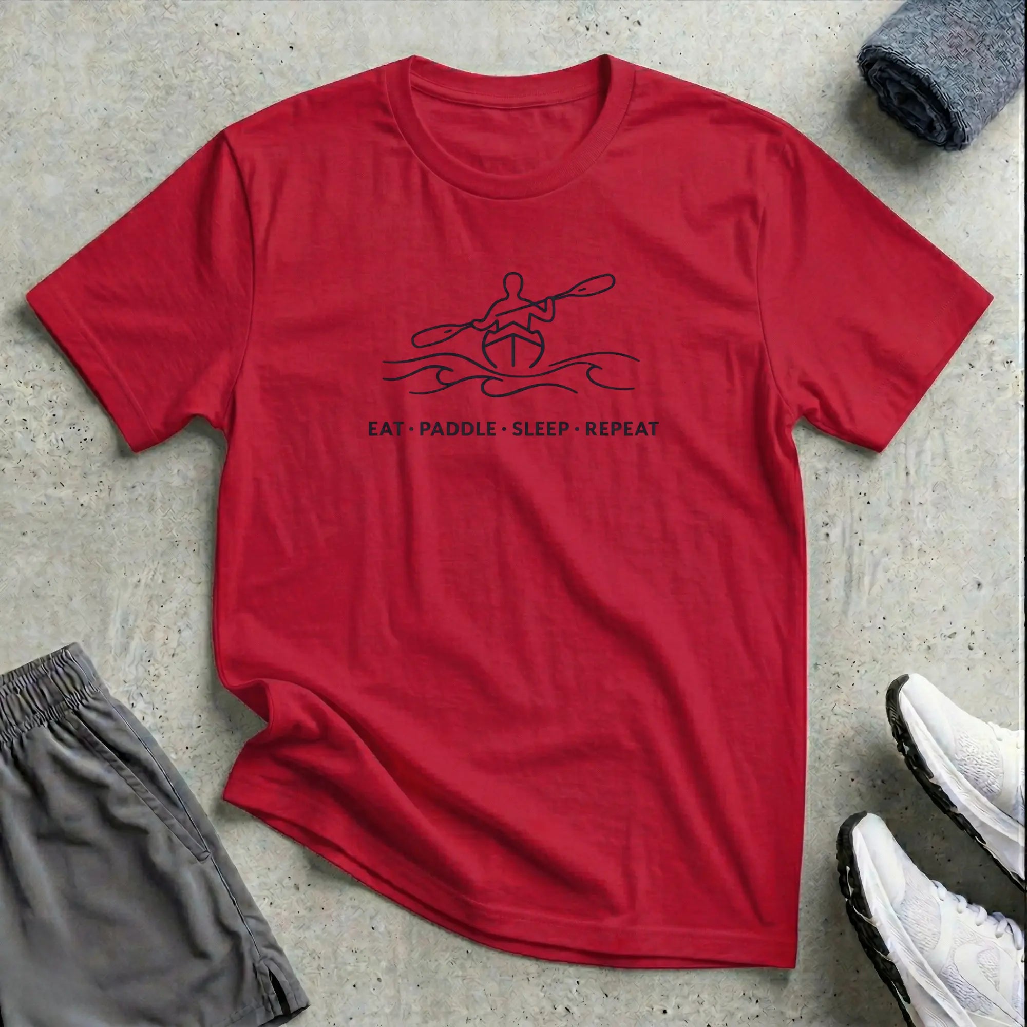 Eat Paddle Sleep Repeat. Kayak Shirt Printify