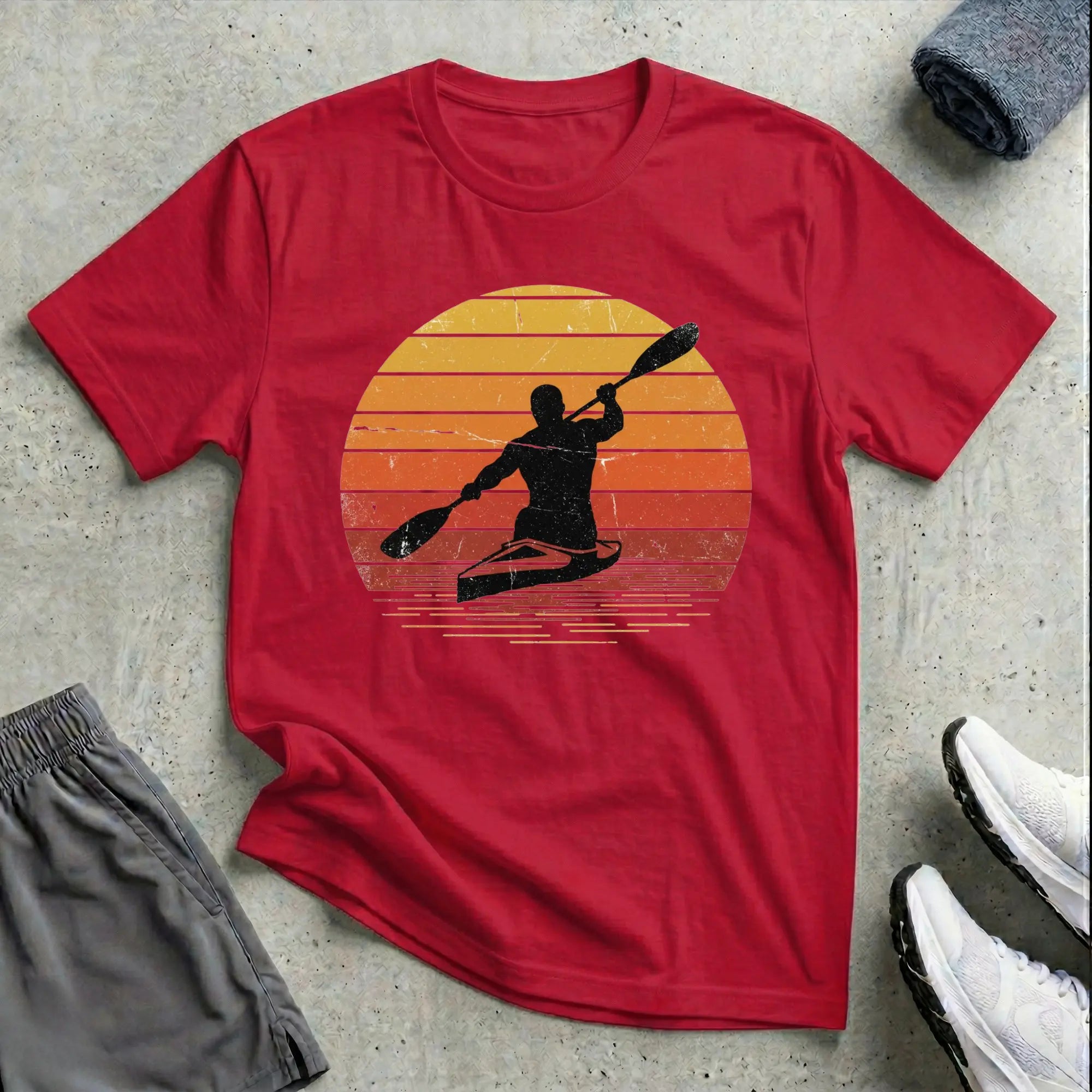Retro Sunset. Relaxed T-Shirt Printify
