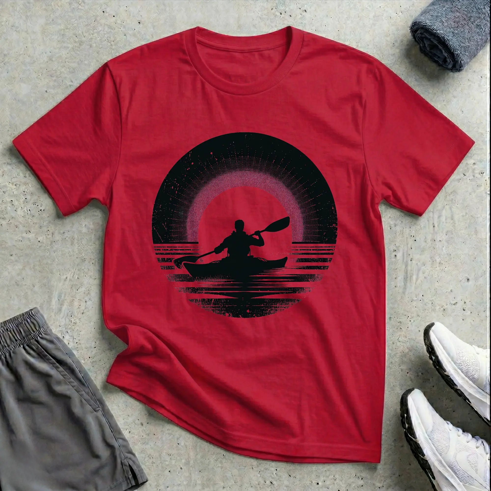 Sunset Silhouette Relaxed T-Shirt Printify