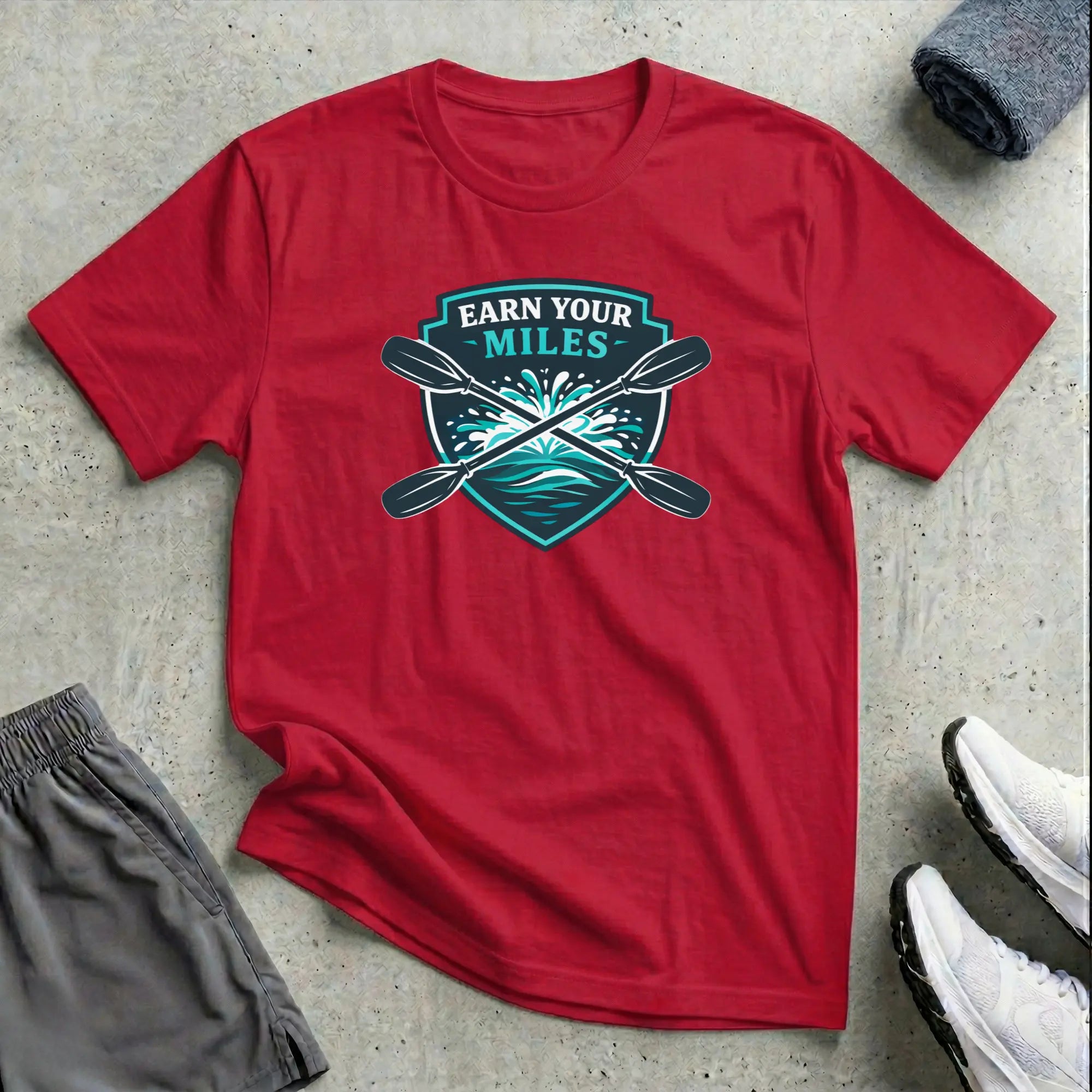 Earn Your Miles - Kayak T-Shirt - LH Printify
