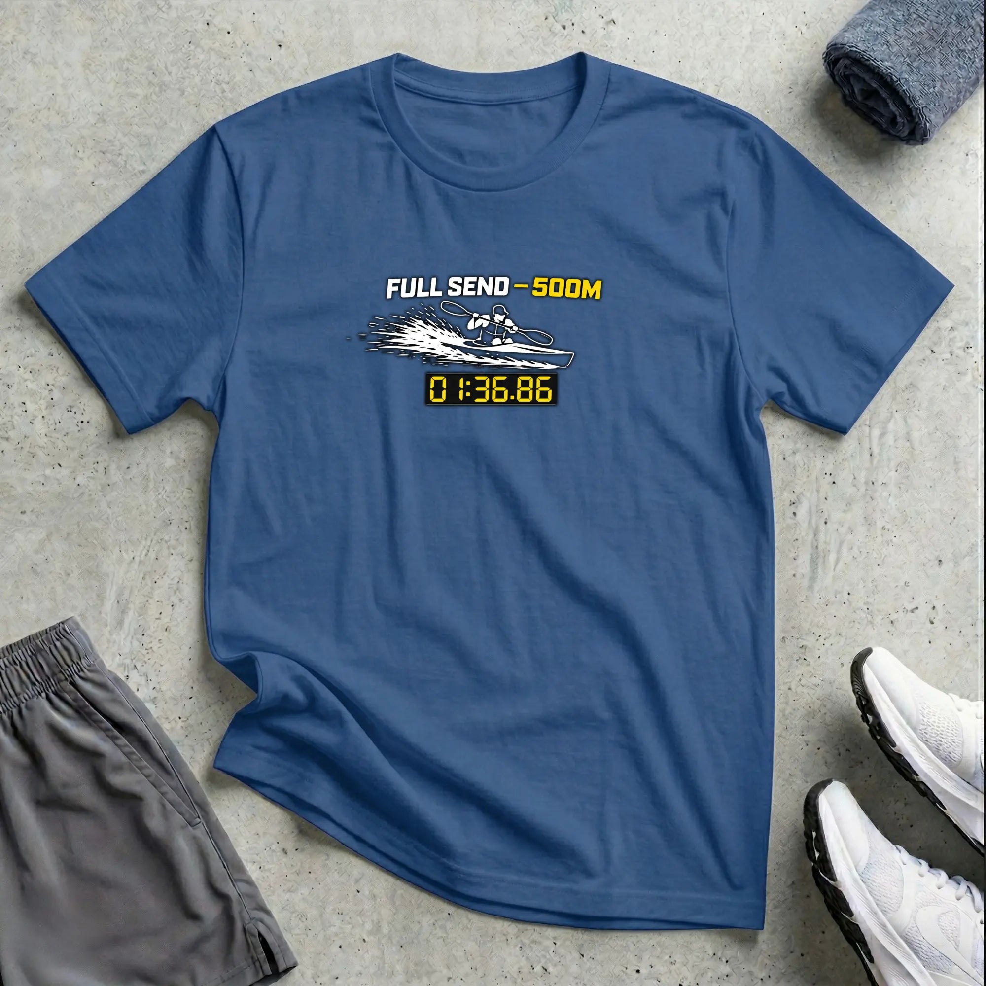 Full Send - 500m. Kayak Sprint T-Shirt Printify