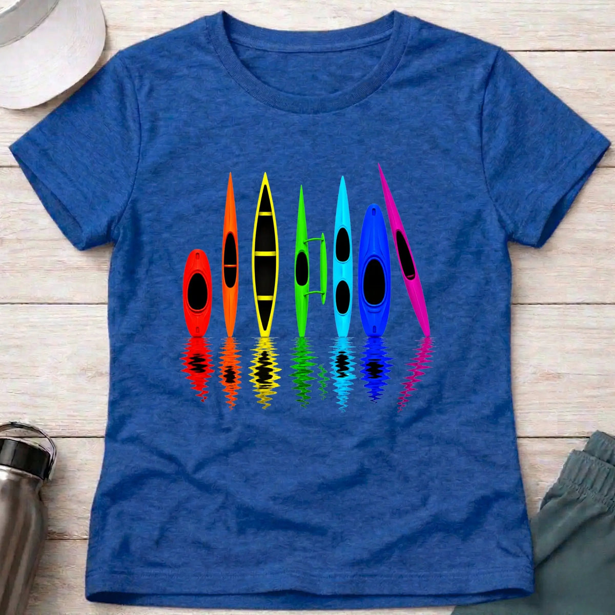 All The Boats fitted tee in Royal — multi-discipline paddling tee — Vector Paddle