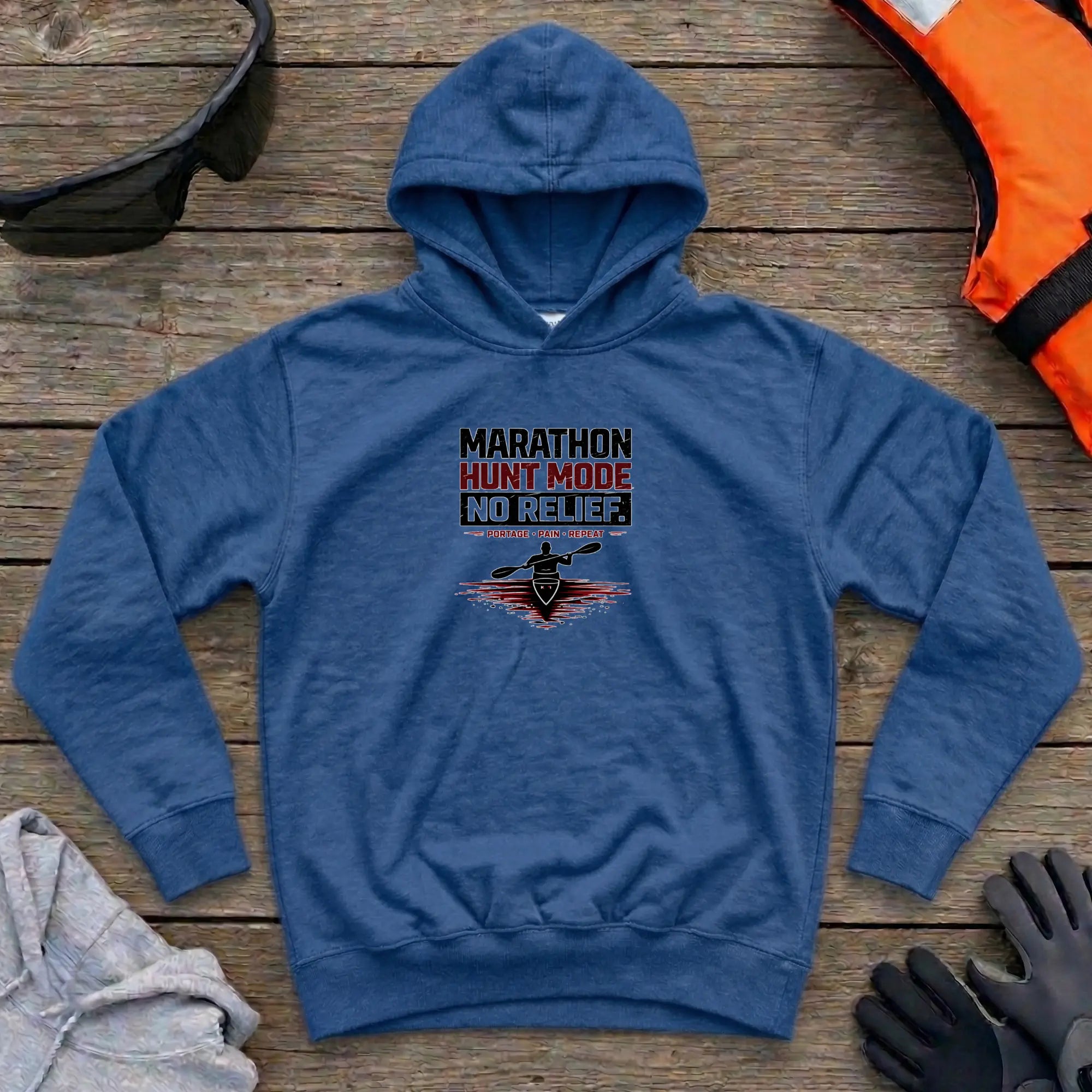 Hoodie - "Marathon. Hunt Mode. No Relief" Printify