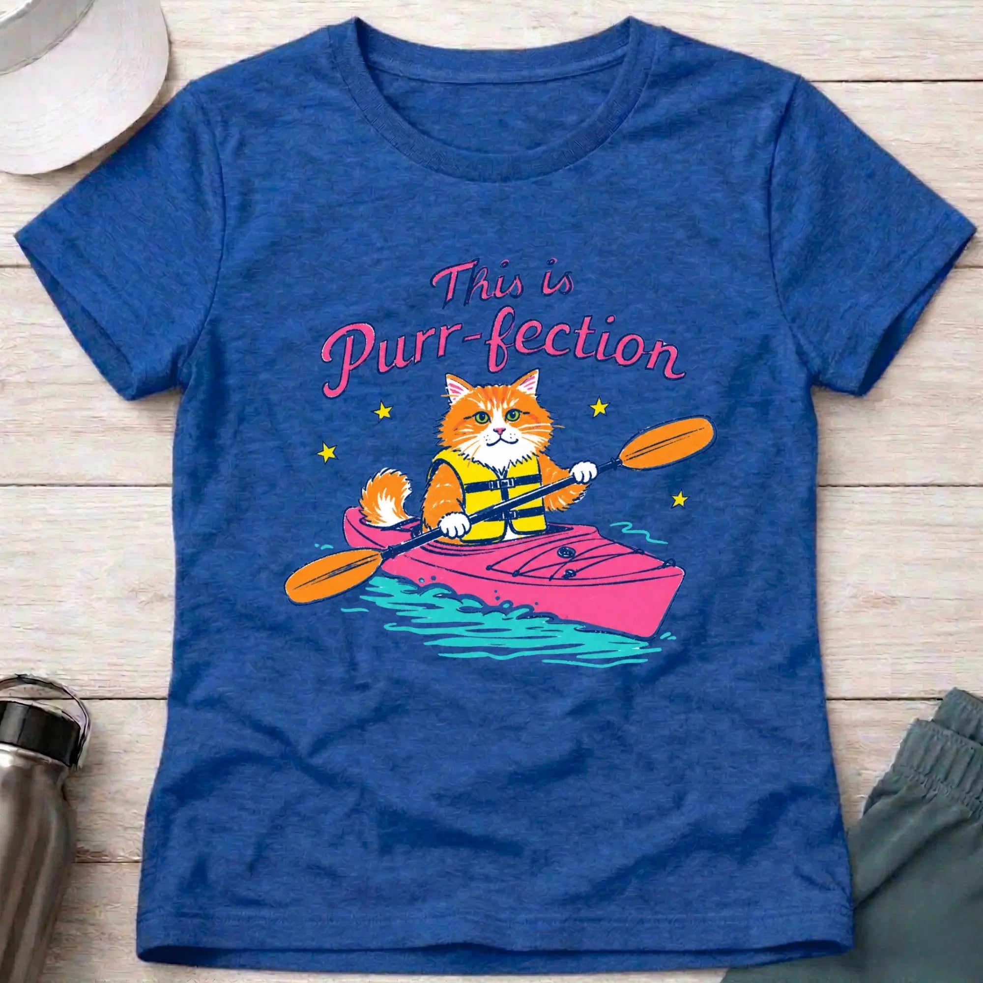 Royal Purr-fection fitted tee — cat-loving paddler gift — Vector Paddle