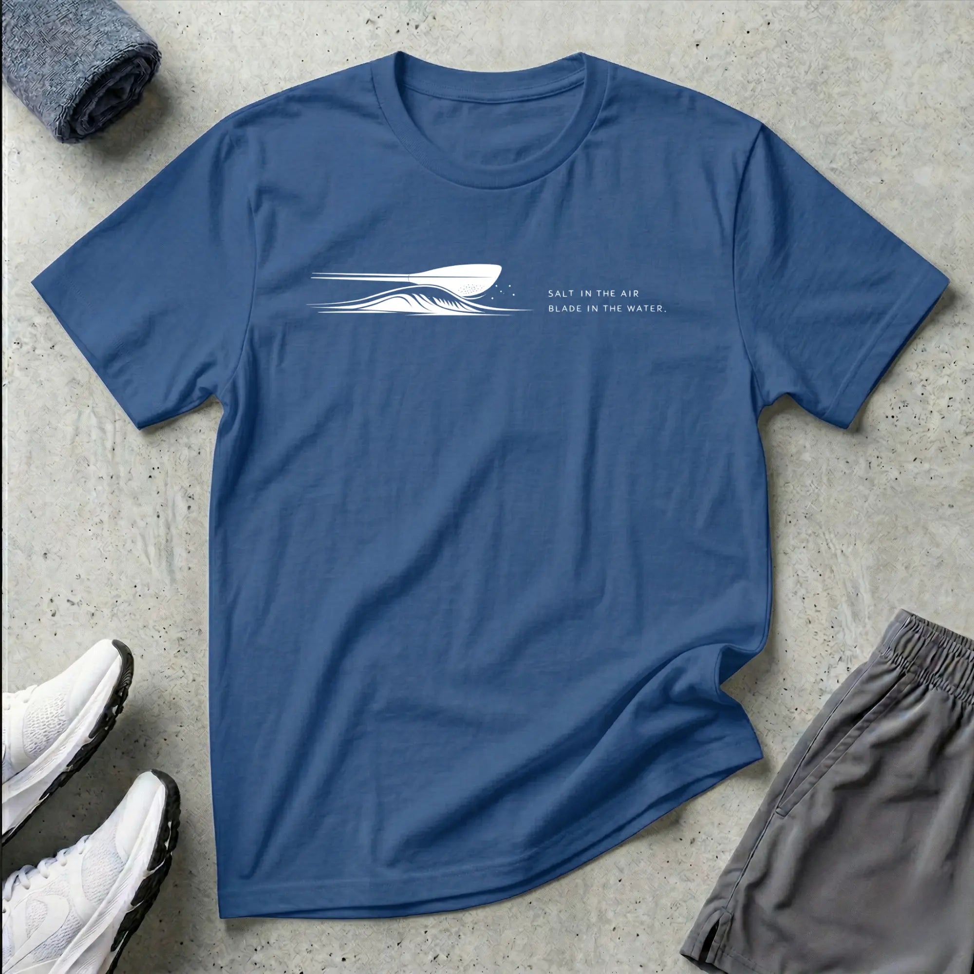 Salt In The Air - Blade In The Water. Ocean Kayak T-Shirt Printify