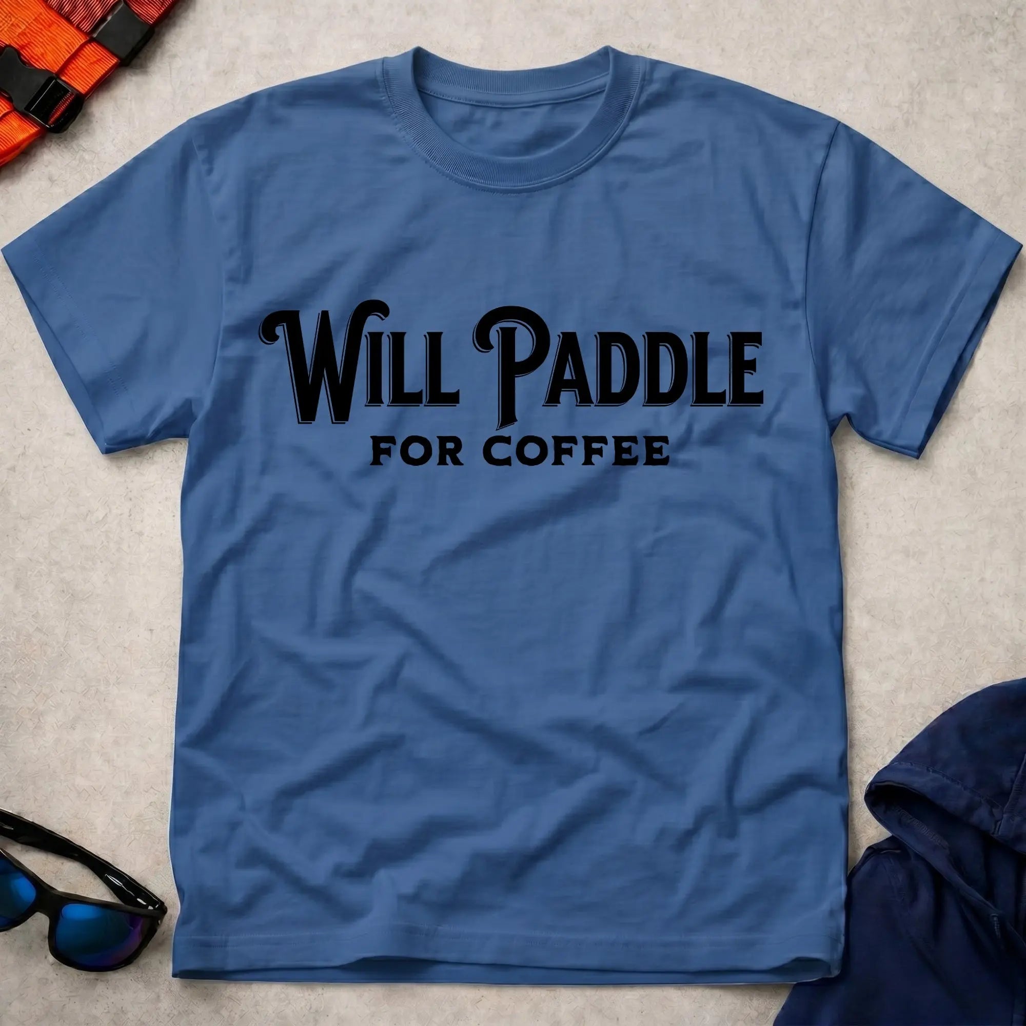 Royal Paddle For Coffee tee — funny kayaking and canoeing gift — Vector Paddle
