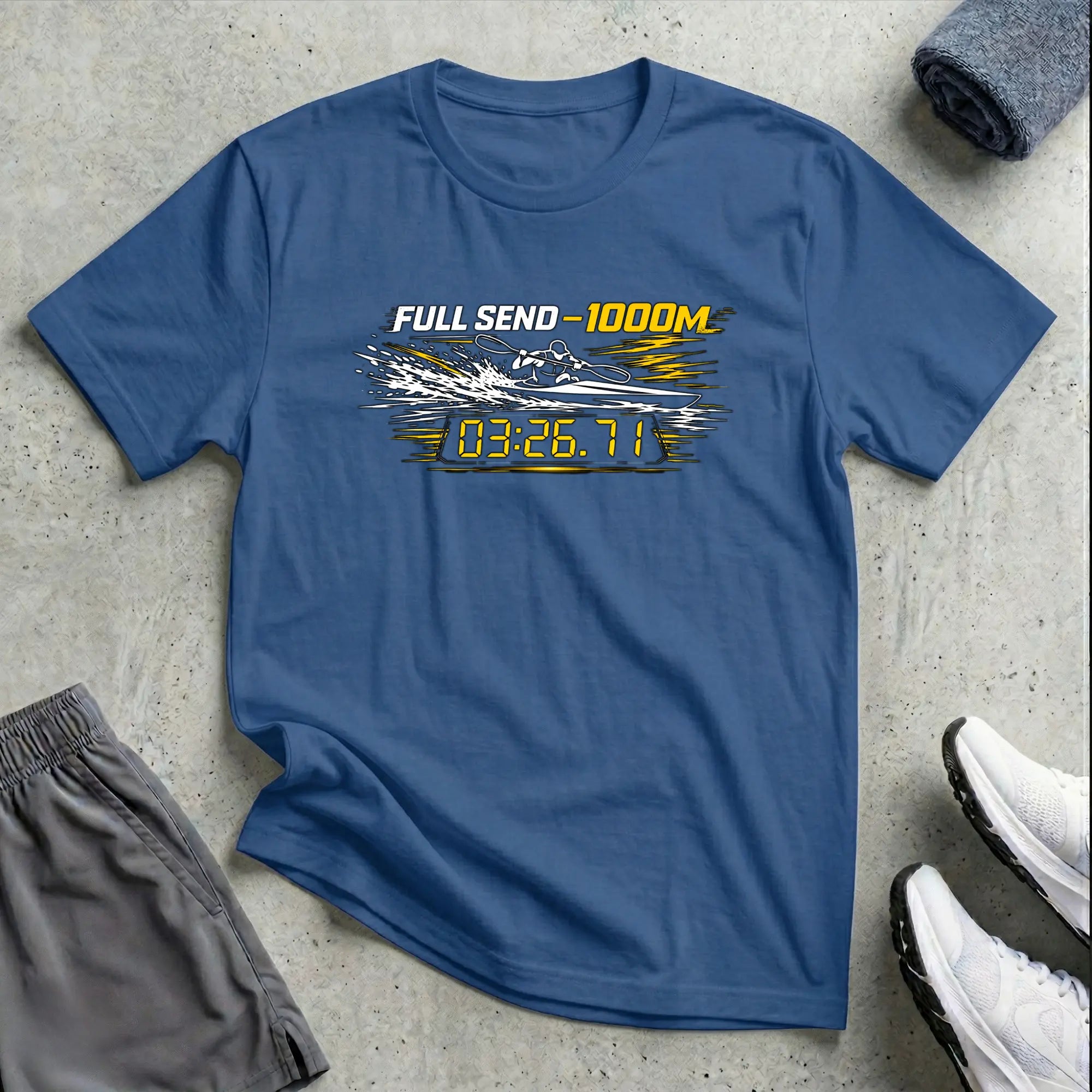 Full Send - 1000m. Kayak Sprint T-Shirt Printify