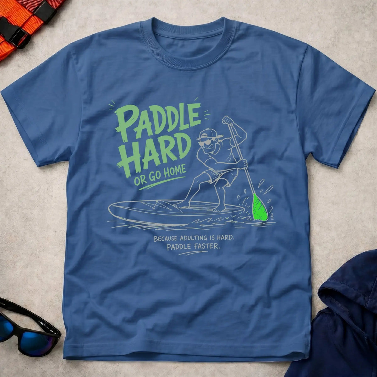 Royal Paddle Hard paddling t-shirt for those who never ease off, Vector Paddle