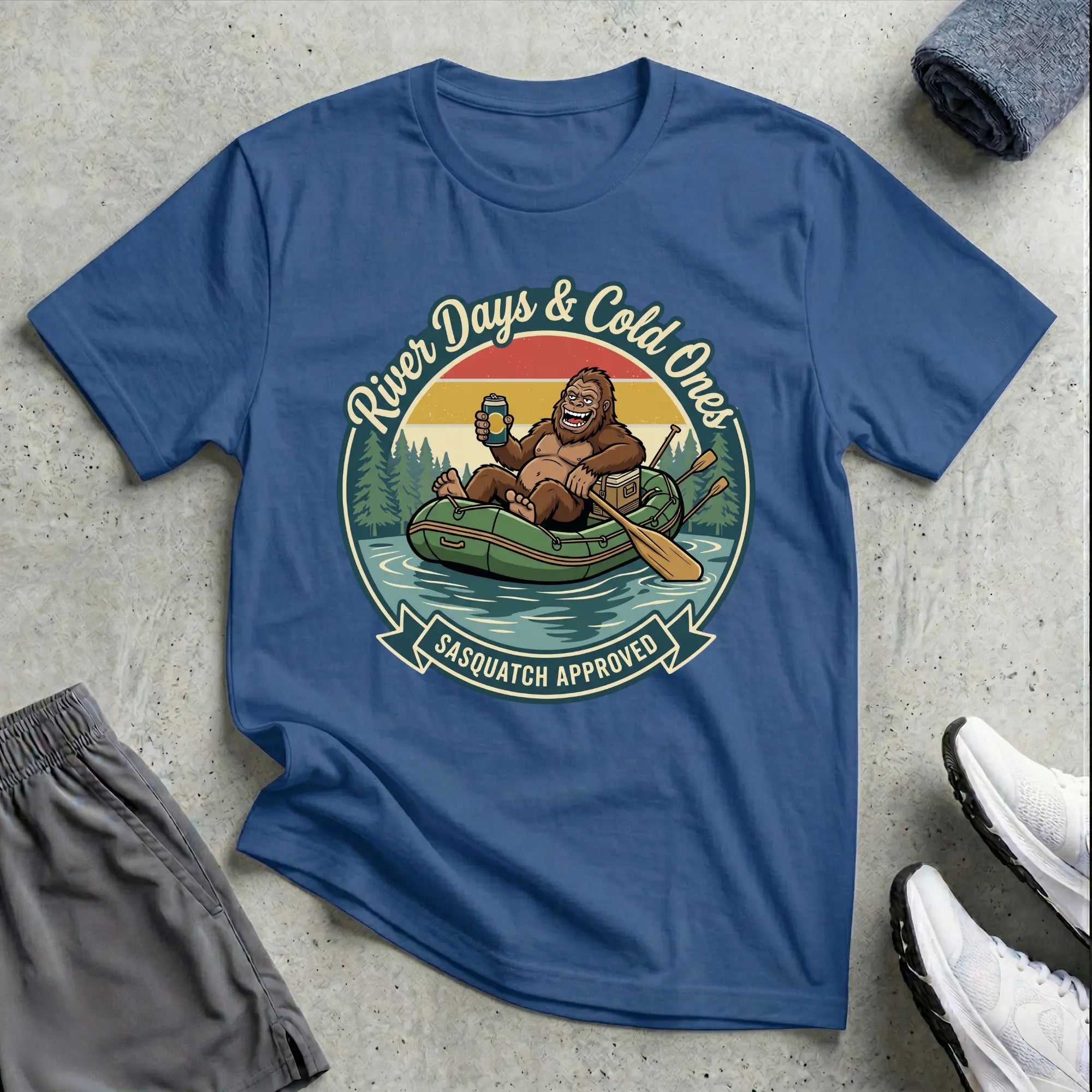 River Days & Cold Ones. Rafting T-Shirt - RELAXED Printify