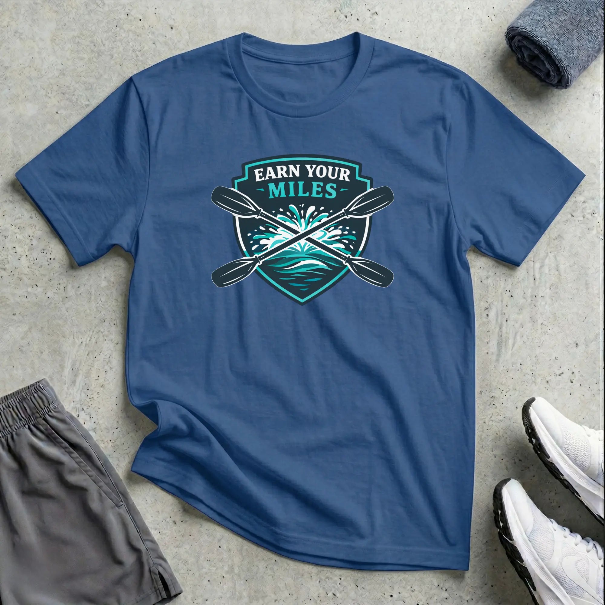 Earn Your Miles - Kayak T-Shirt - LH Printify