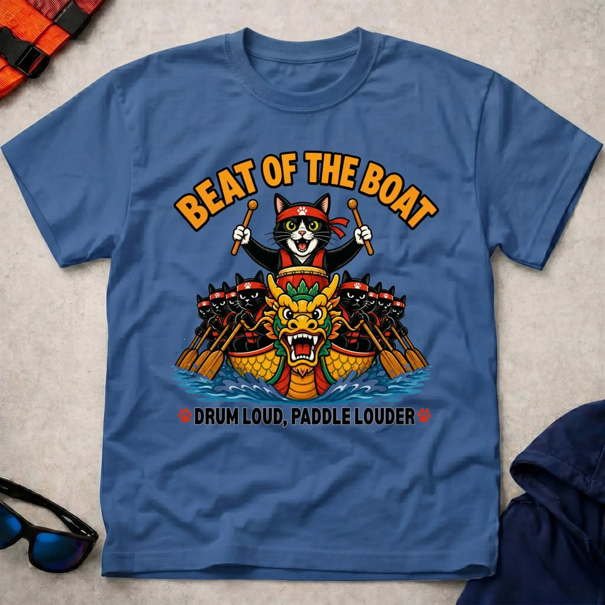 Royal Beat Of The Boat tee — dragon boat drummer gift — Vector Paddle