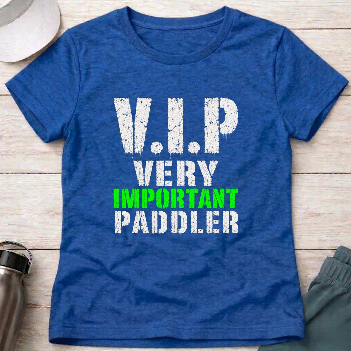 Royal V.I.P. fitted tee — funny paddling gift for women — Vector Paddle
