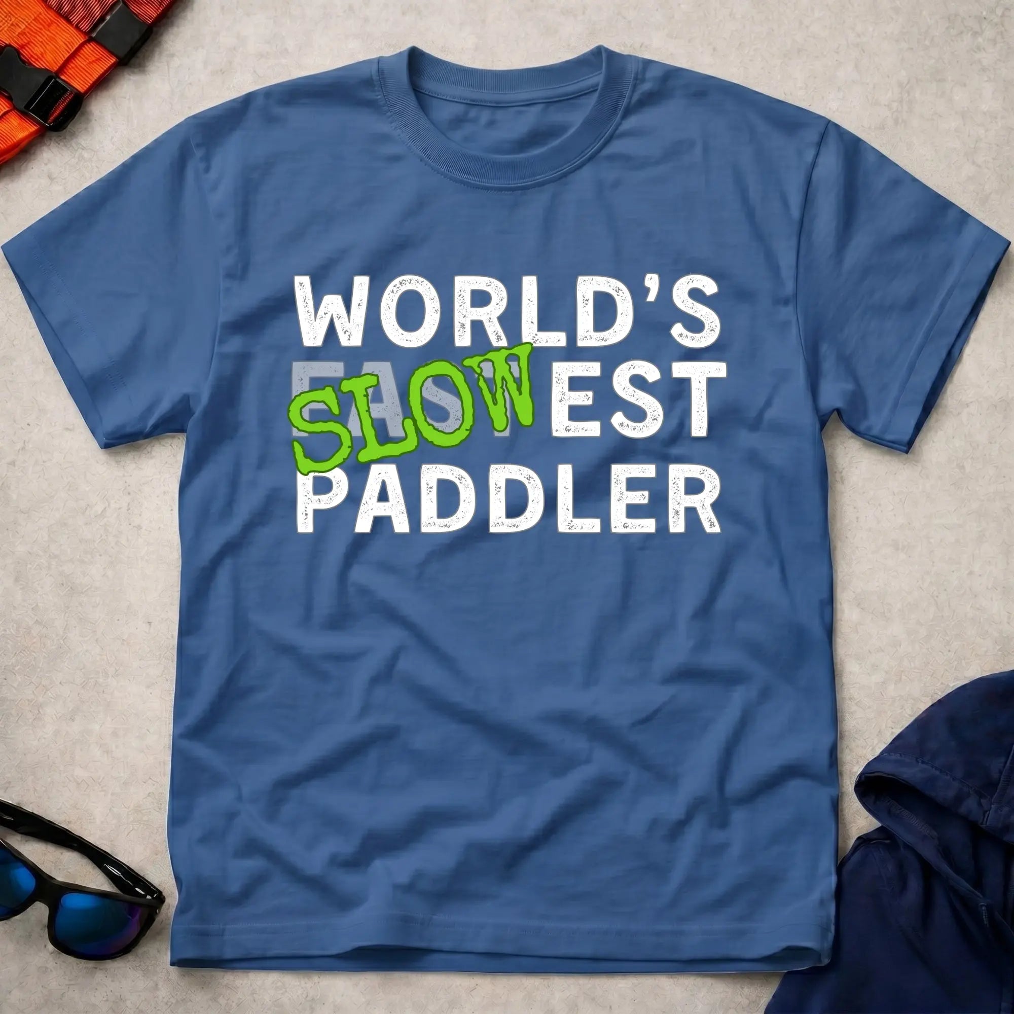 Royal World's Slowest Paddler paddling tee — Vector Paddle