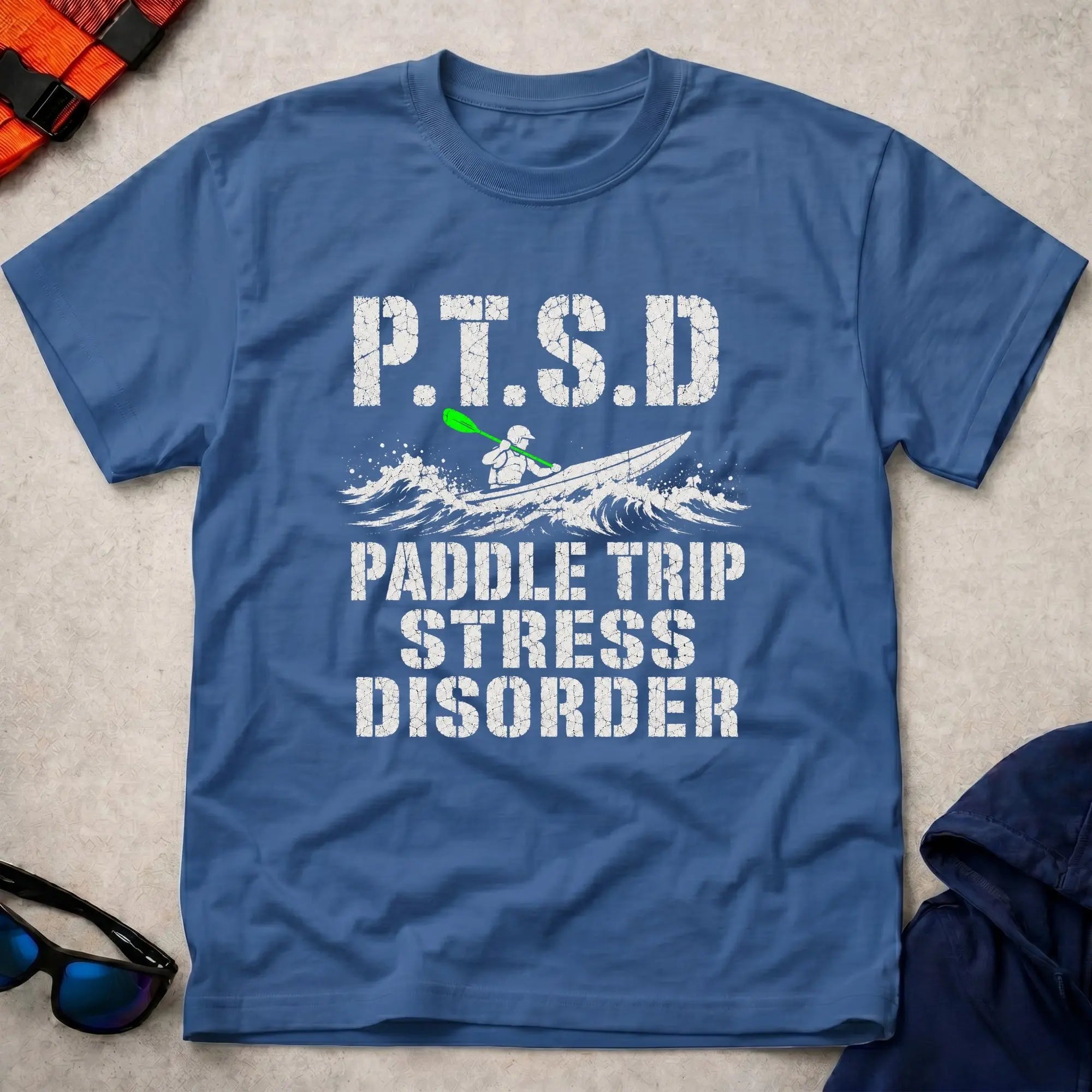Royal P.T.S.D. tee — Paddle Trip Stress Disorder gift — Vector Paddle
