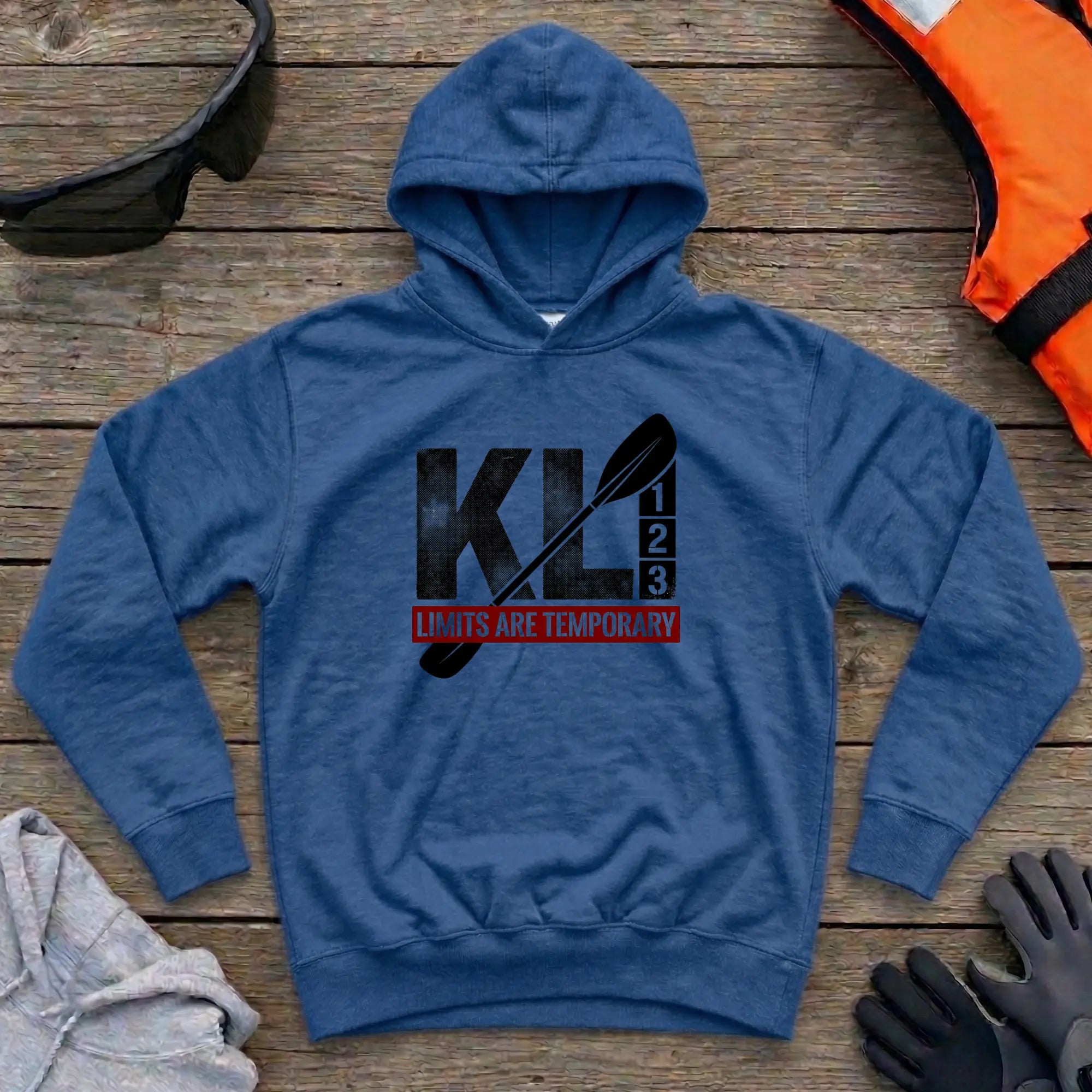 Hoodie - "KL1 2 3 Limits Are Temporary" - Paracanoe Va'a Printify