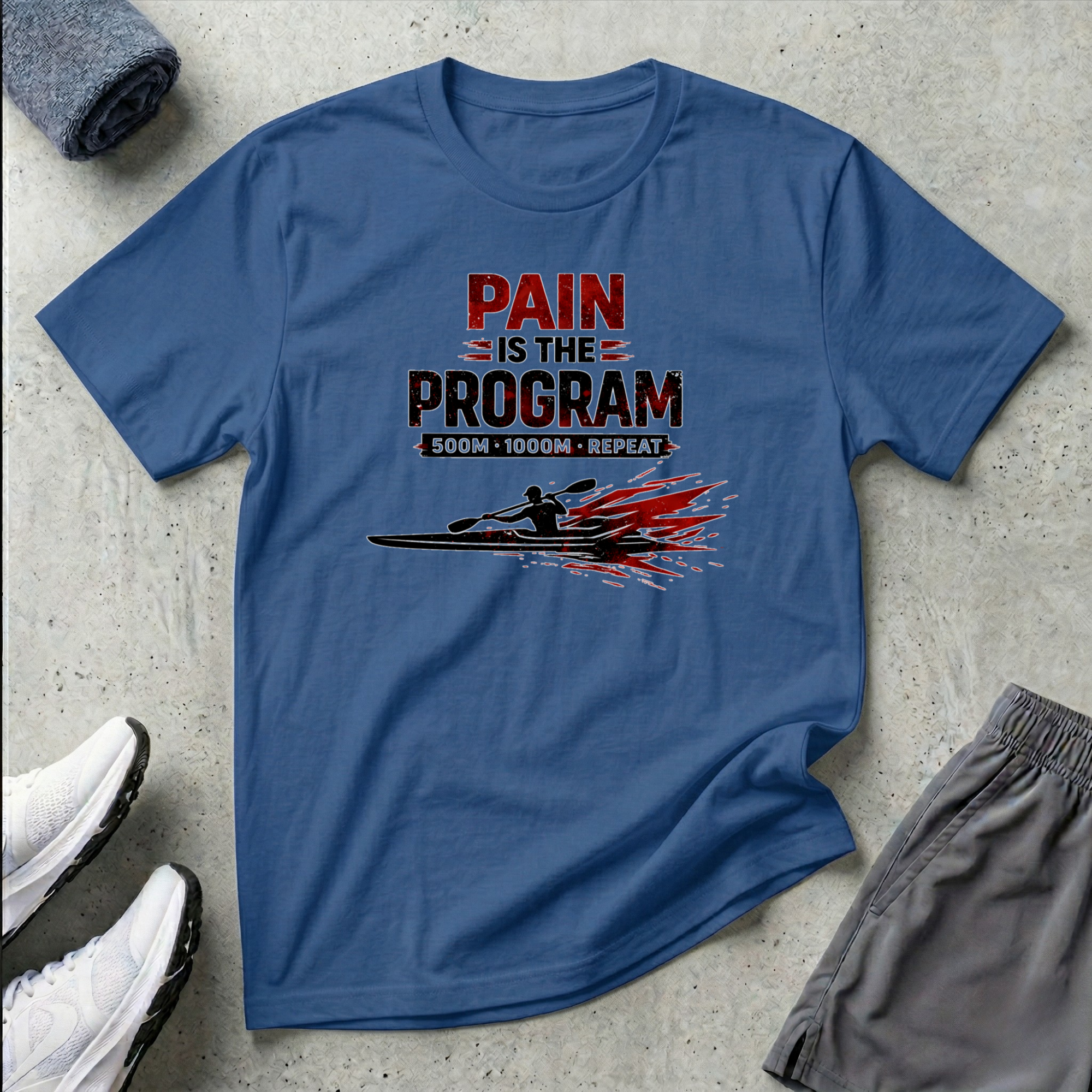 500m 1000m Repeat. Pain Is The Program. Kayak T-Shirt