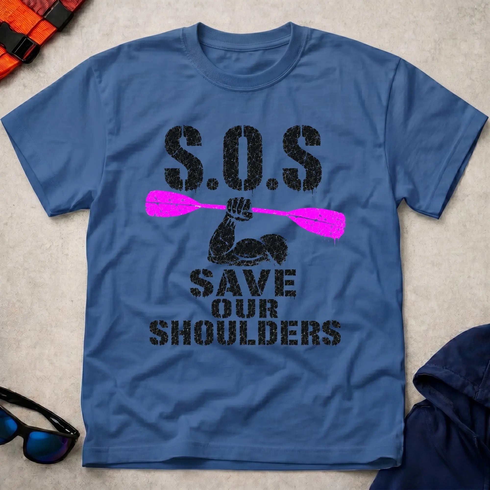Royal Save Our Shoulders tee — marathon paddler gift — Vector Paddle