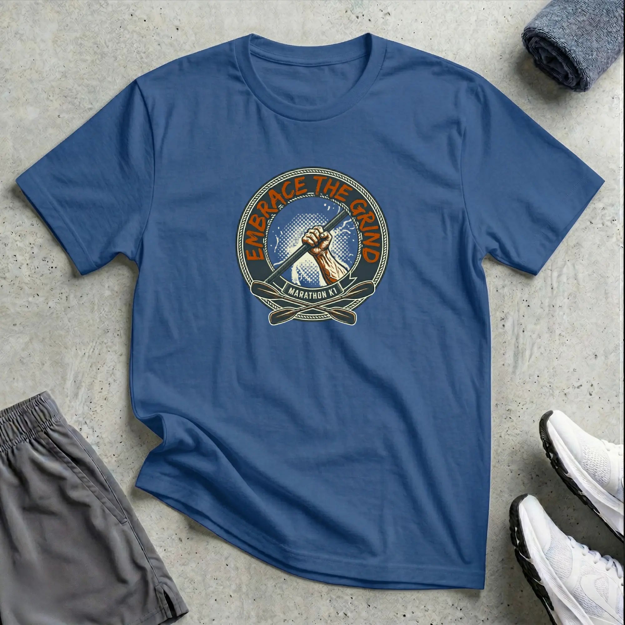 Embrace The Grind. Marathon K1 Kayak T-Shirt Printify