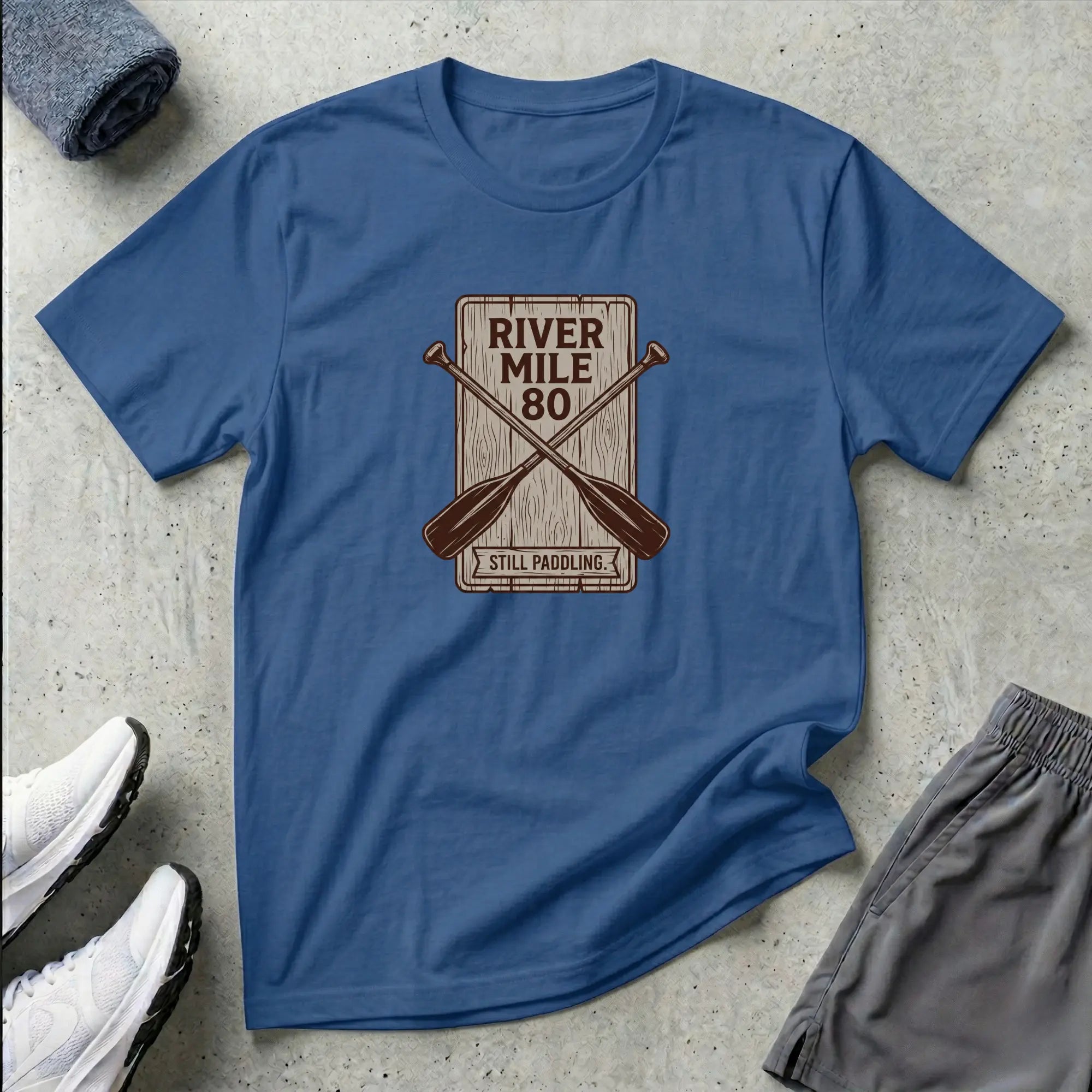 River Mile 80 - Still Paddling. Canoe T-Shirt Printify