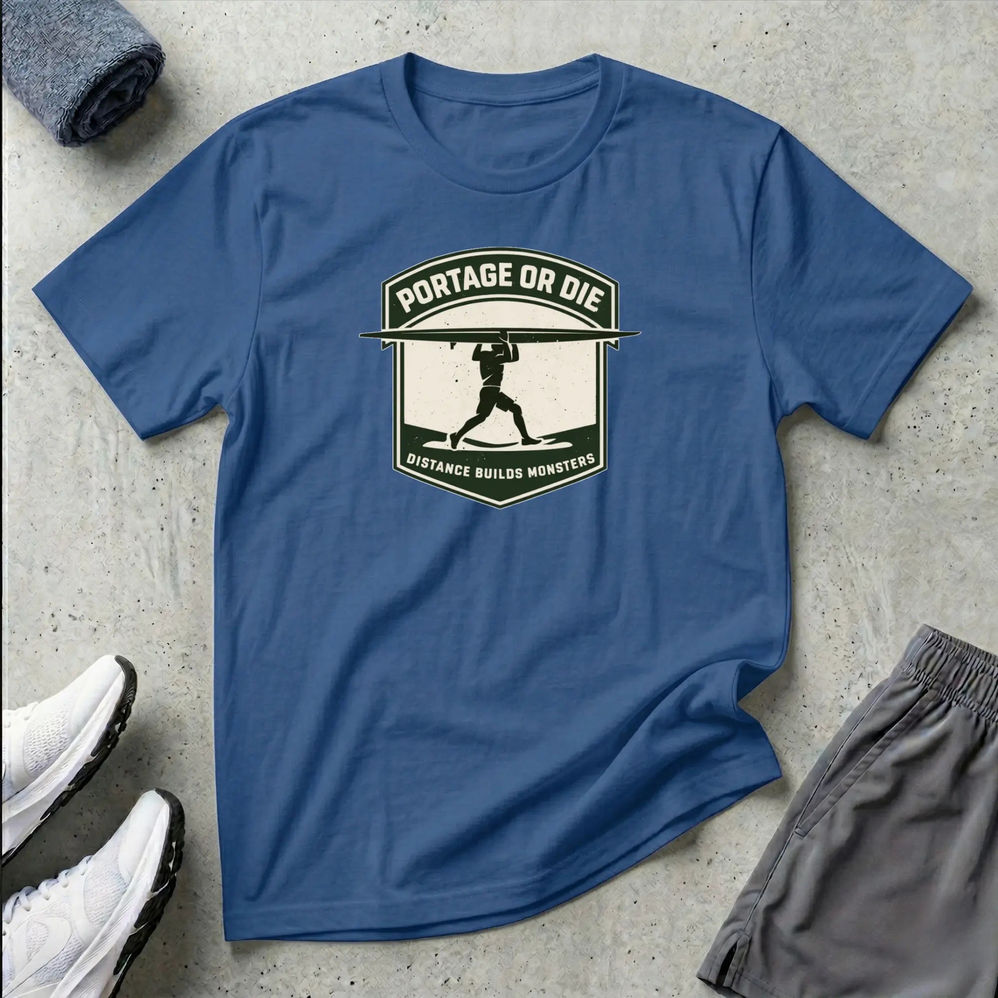 Portage or Die. Canoe Kayak T-Shirt Printify