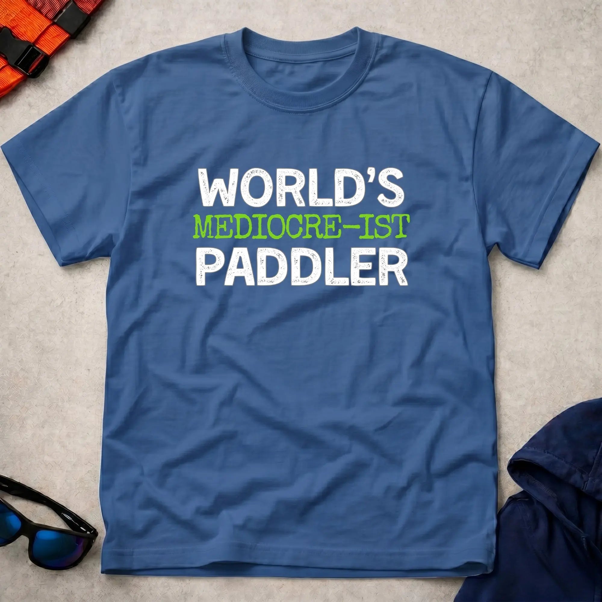 Royal World's Mediocre-ist Paddler paddling tee — Vector Paddle