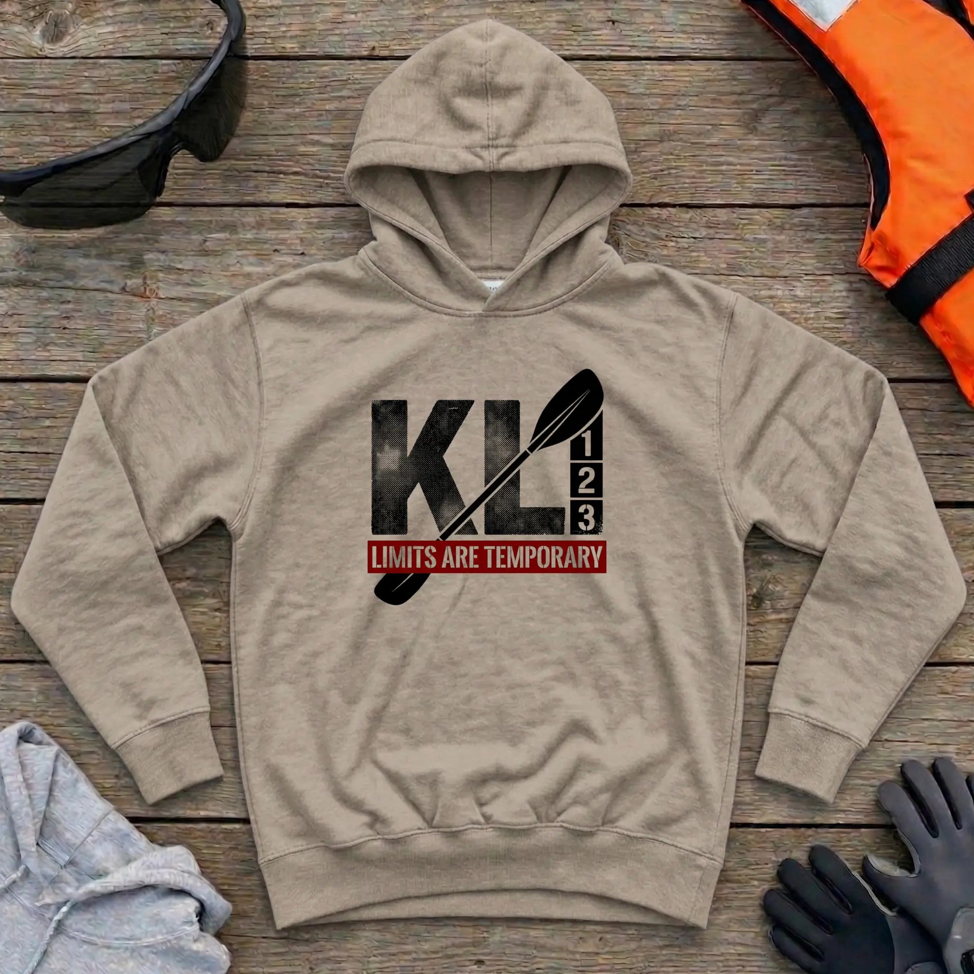 Hoodie - "KL1 2 3 Limits Are Temporary" - Paracanoe Va'a Printify
