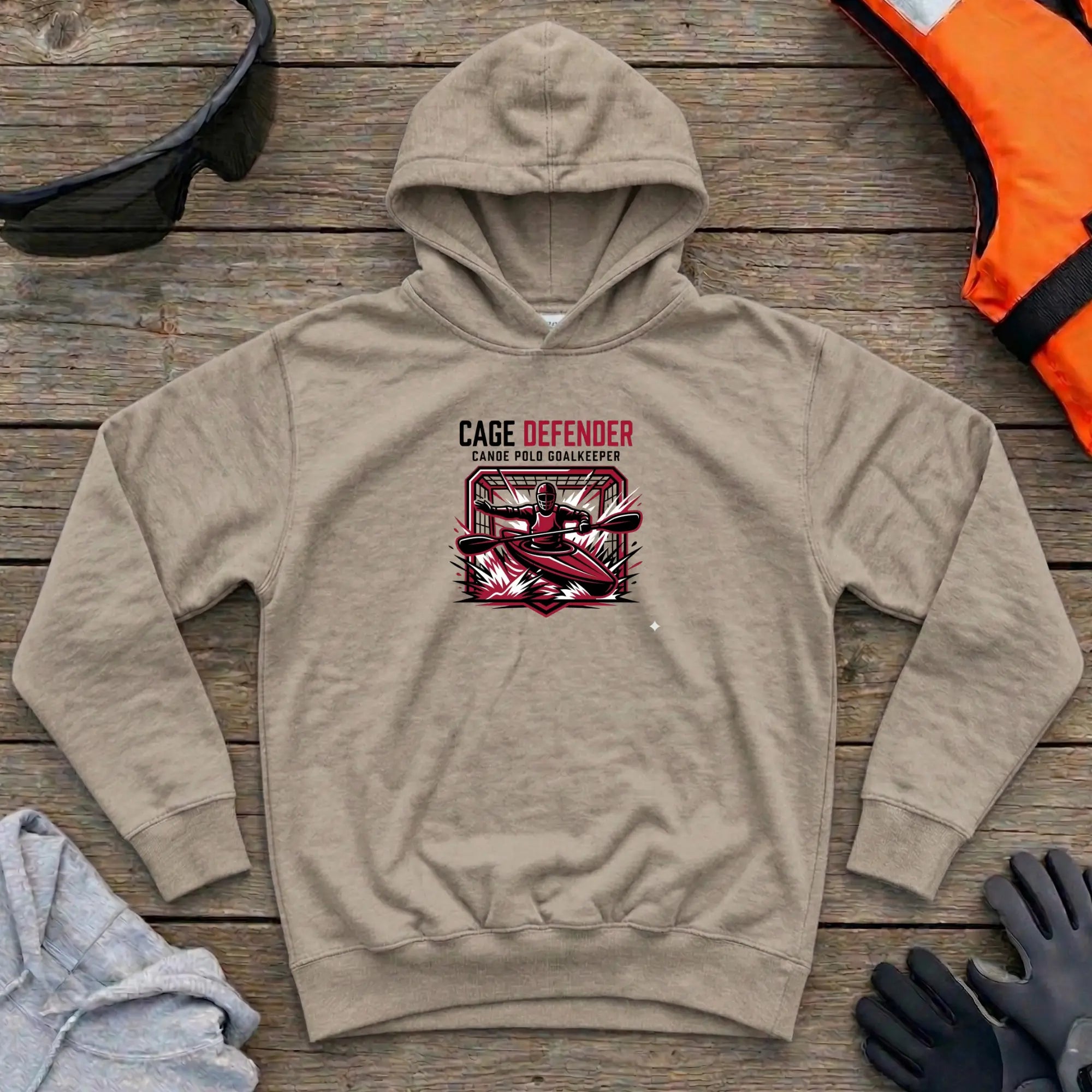 Hoodie - "Cage Defender" | Canoe Polo Printify