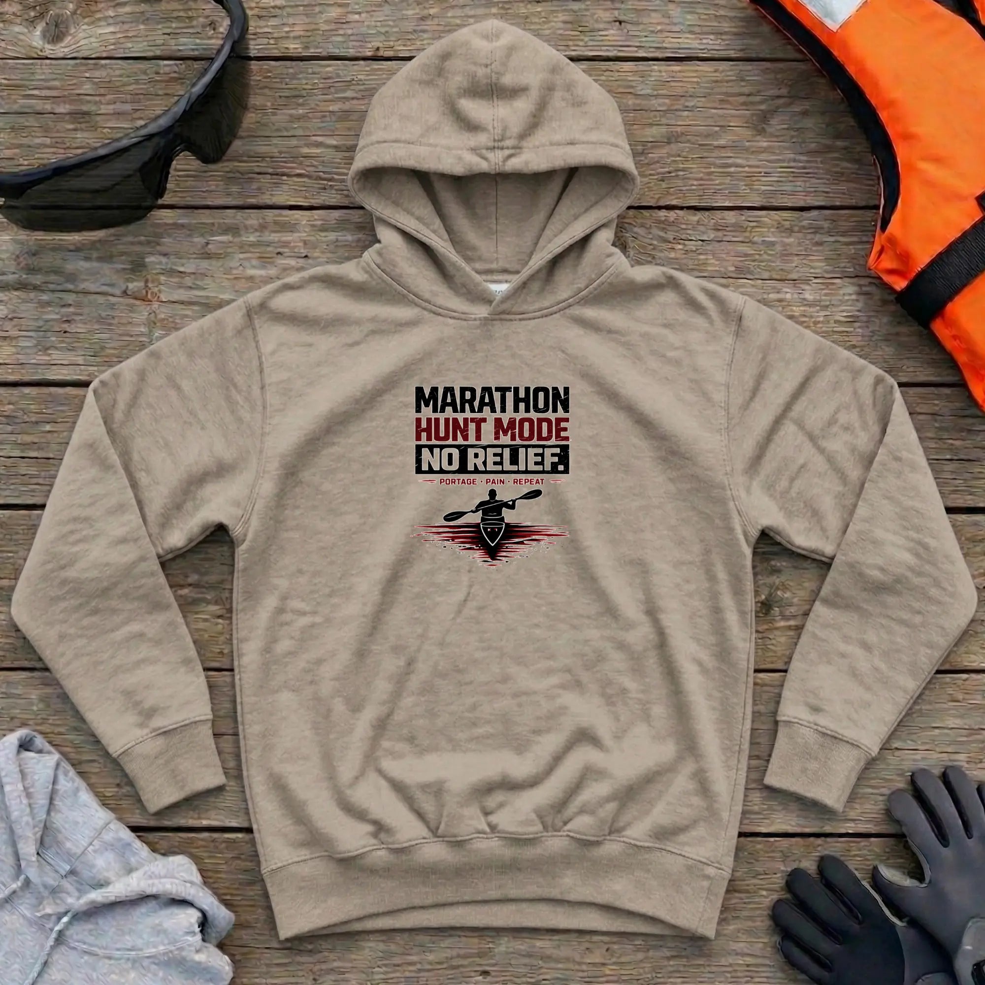 Hoodie - "Marathon. Hunt Mode. No Relief" Printify