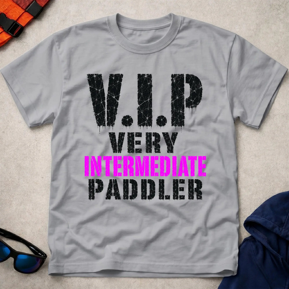Sport Grey Very Intermediate Paddler tee — funny paddling gift — Vector Paddle